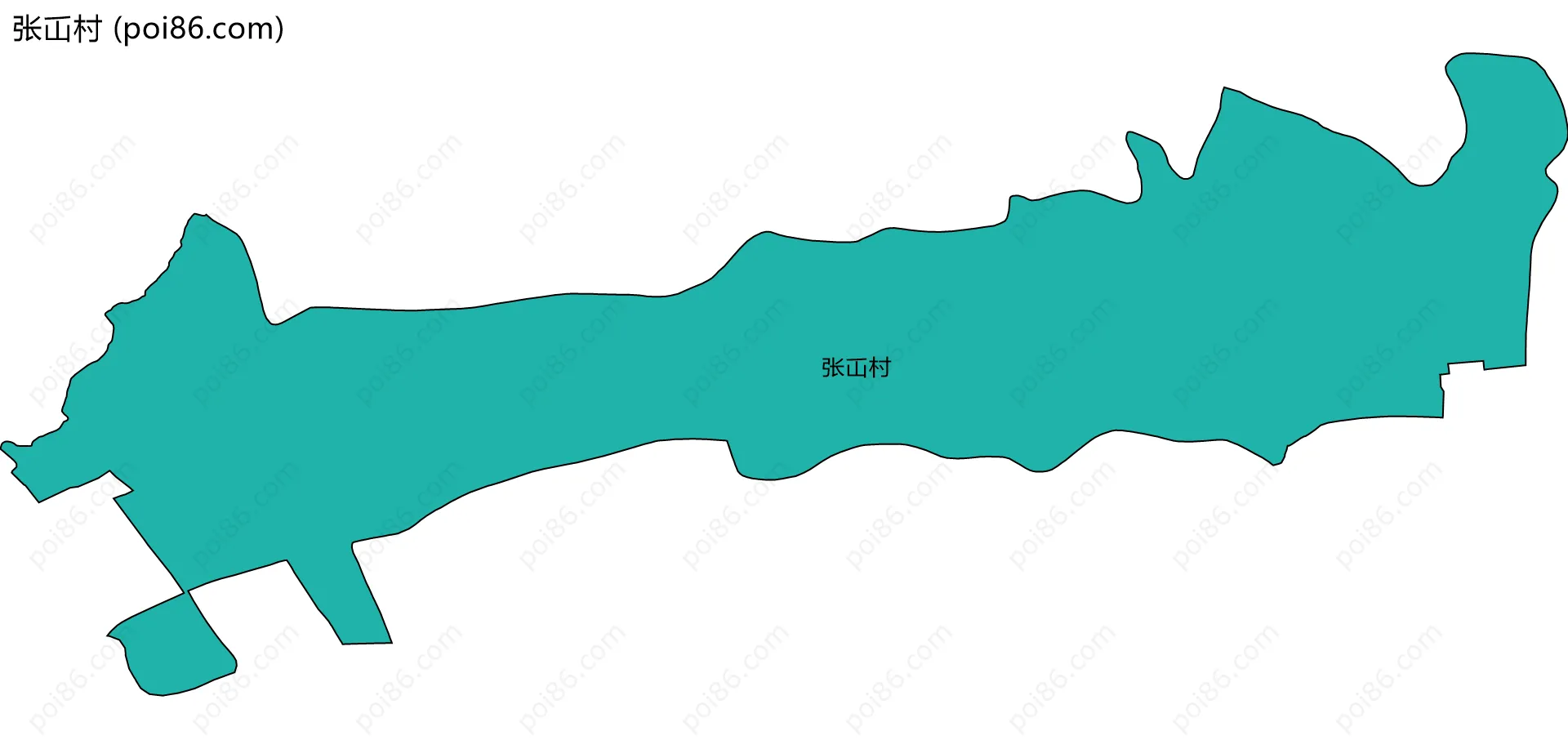 张屲村边界地图