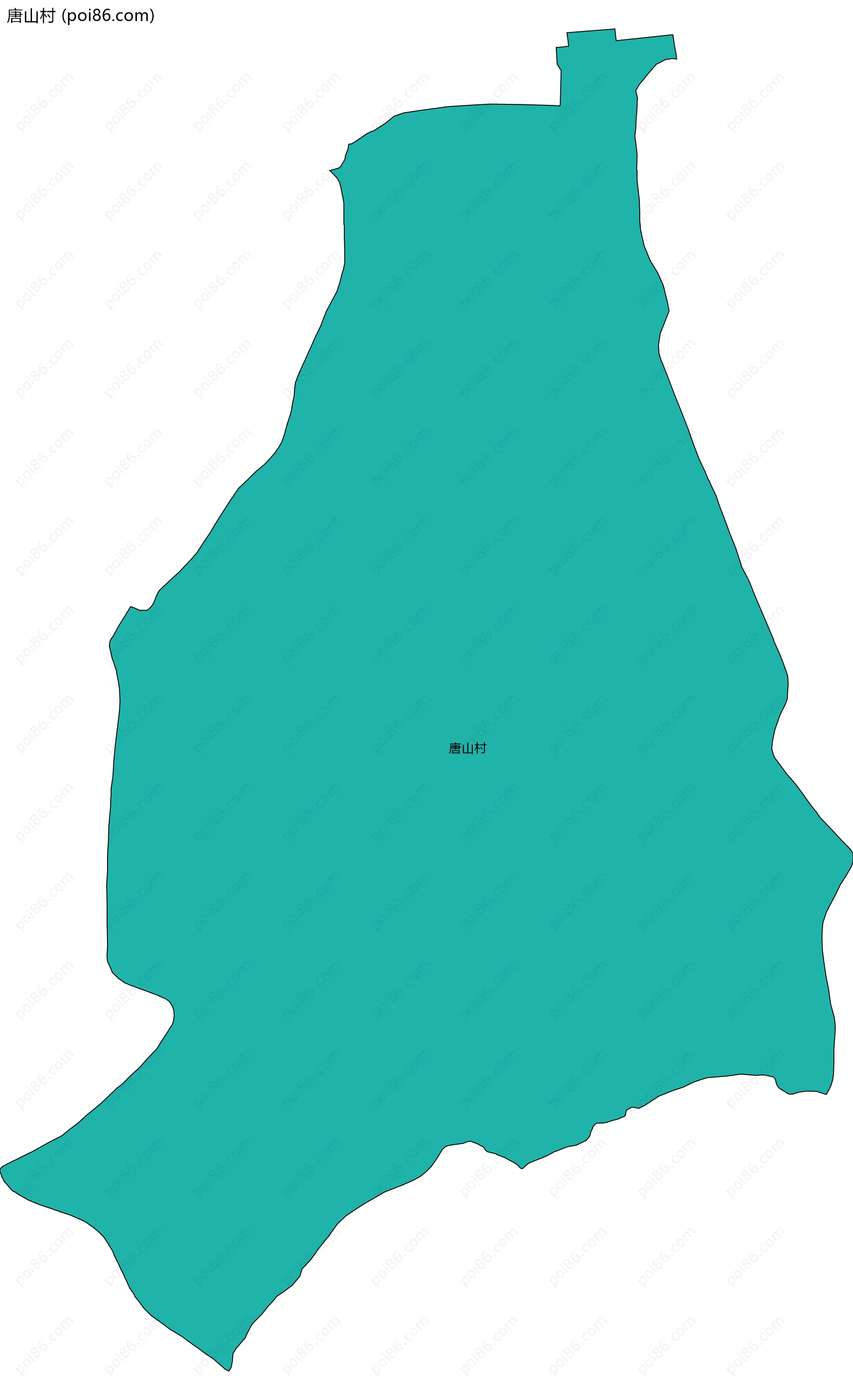 唐山村边界地图