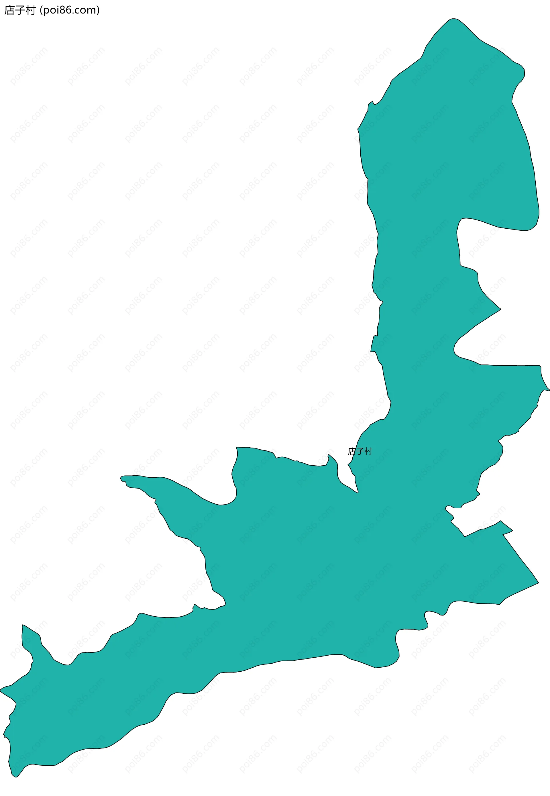 店子村边界地图