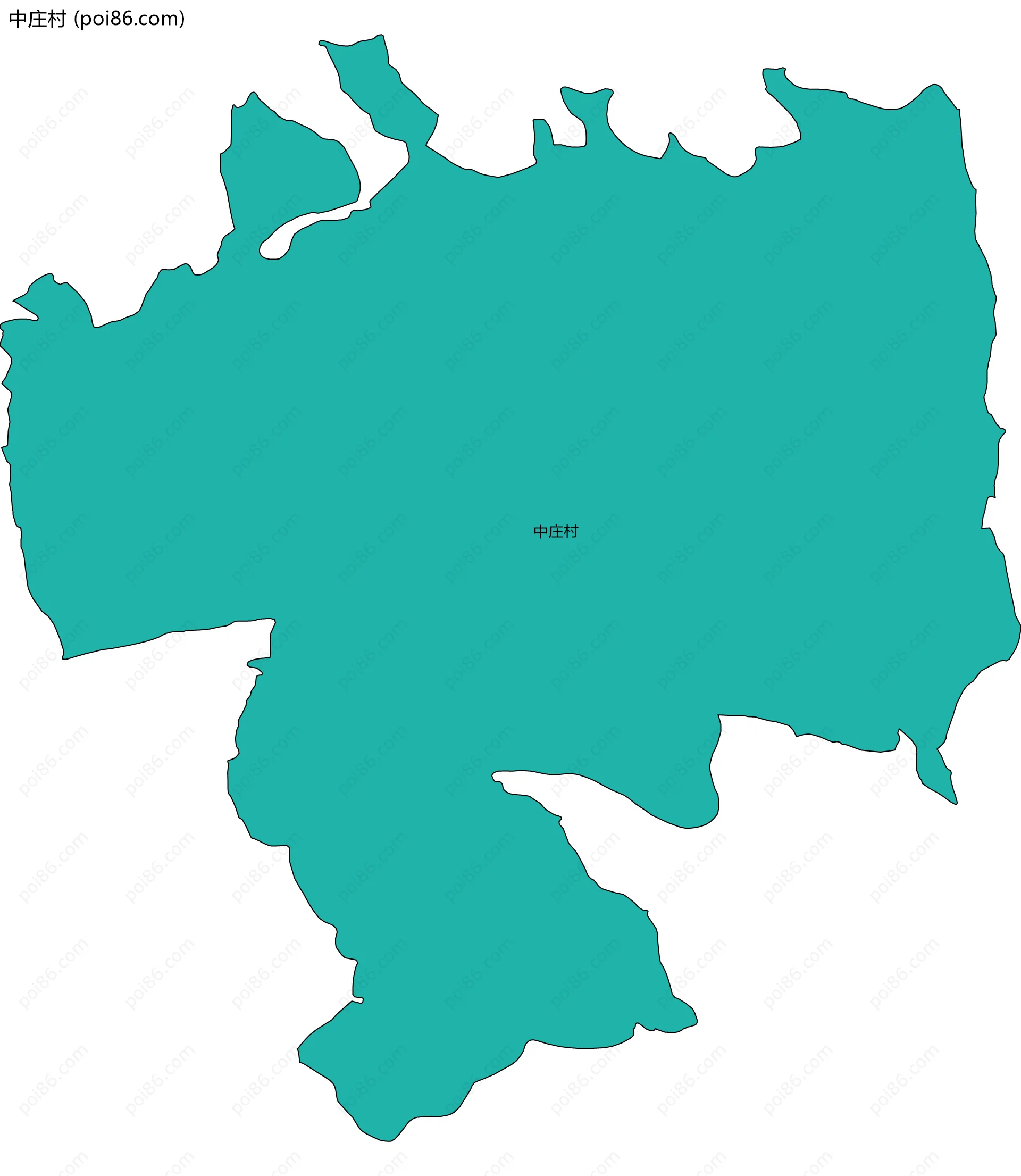 中庄村边界地图