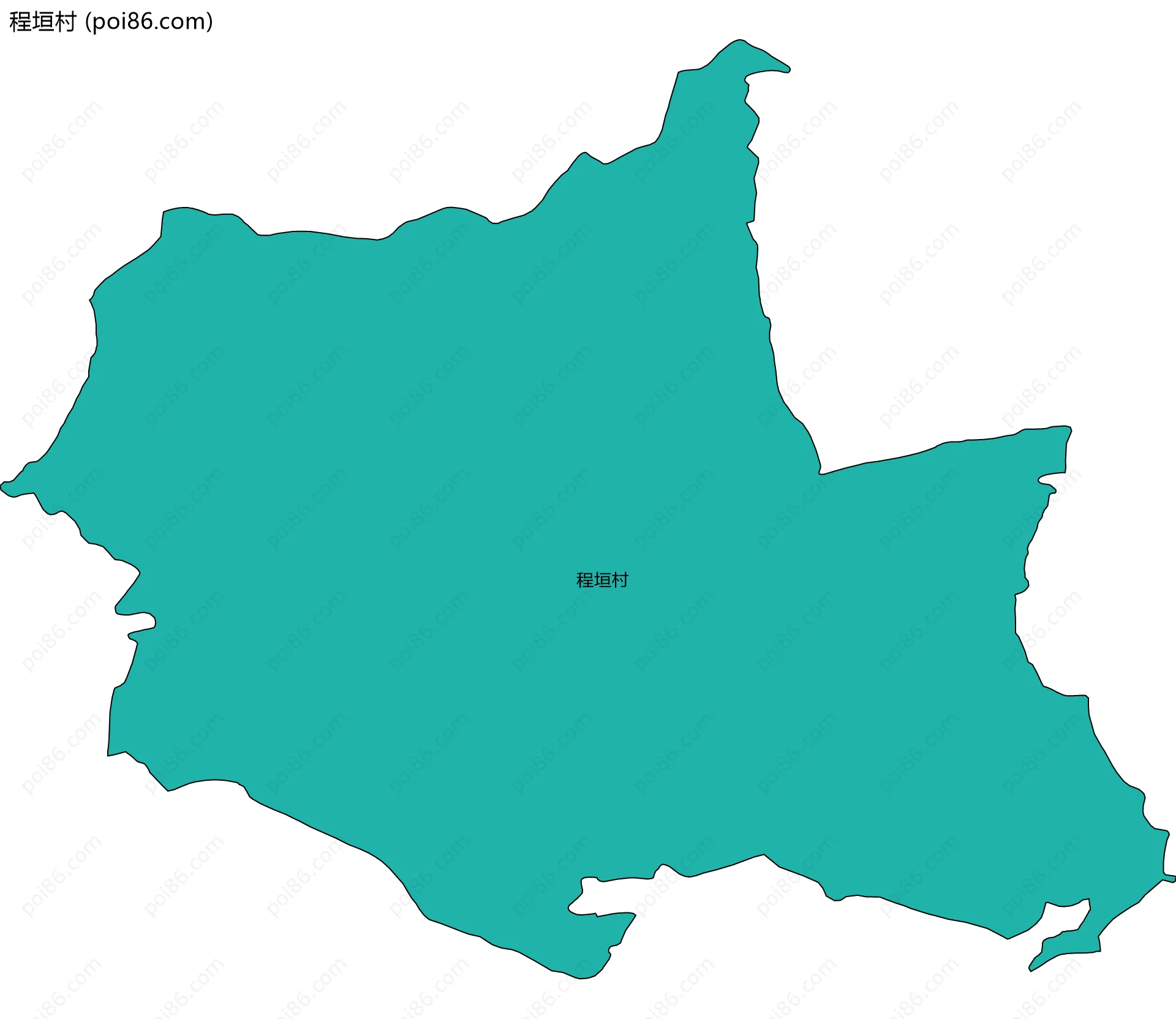 程垣村边界地图