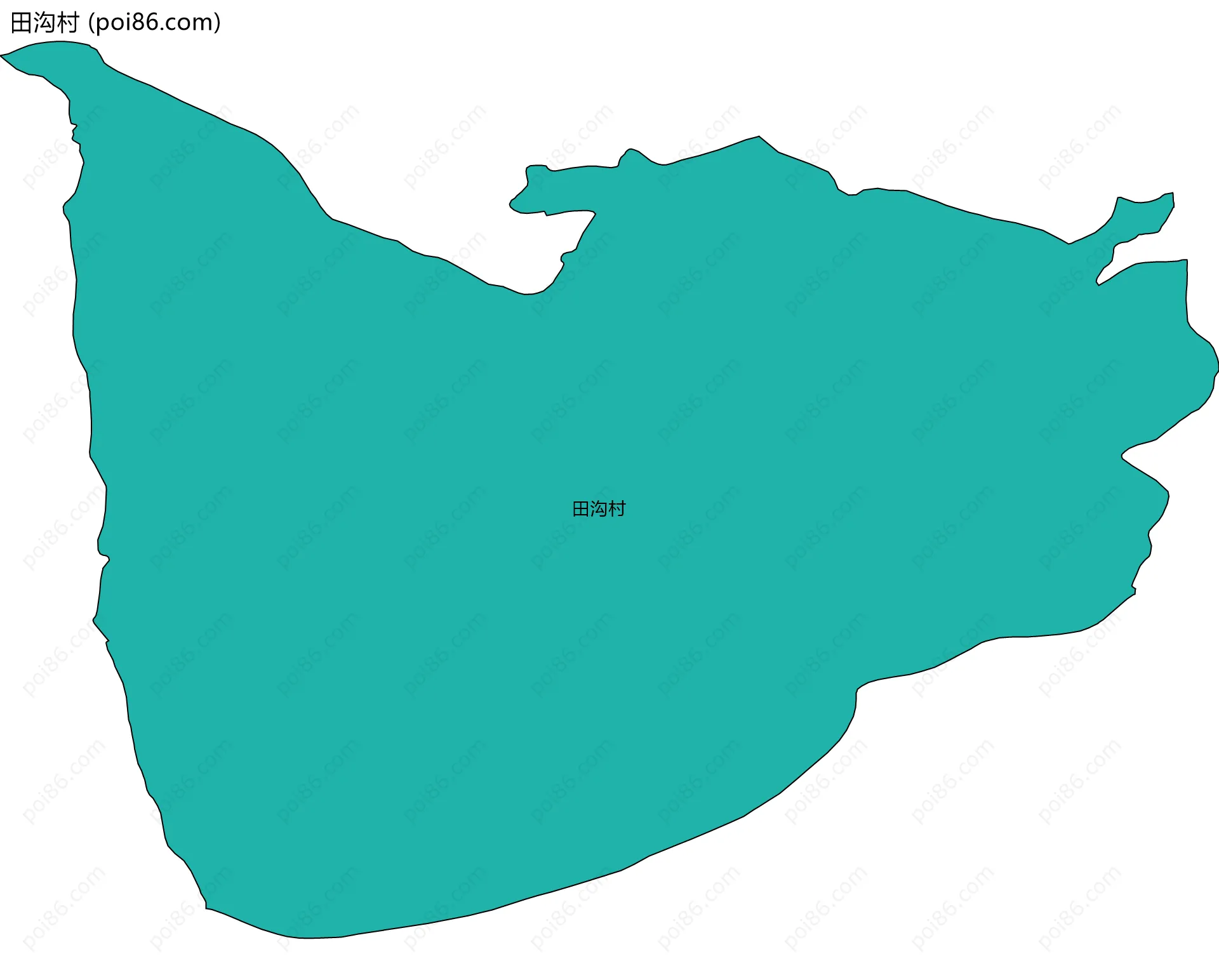 田沟村边界地图