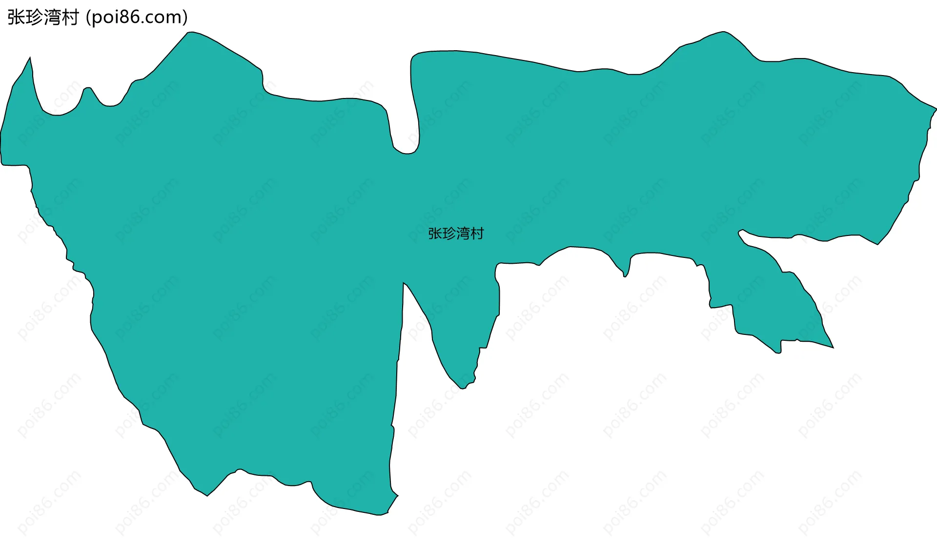 张珍湾村边界地图
