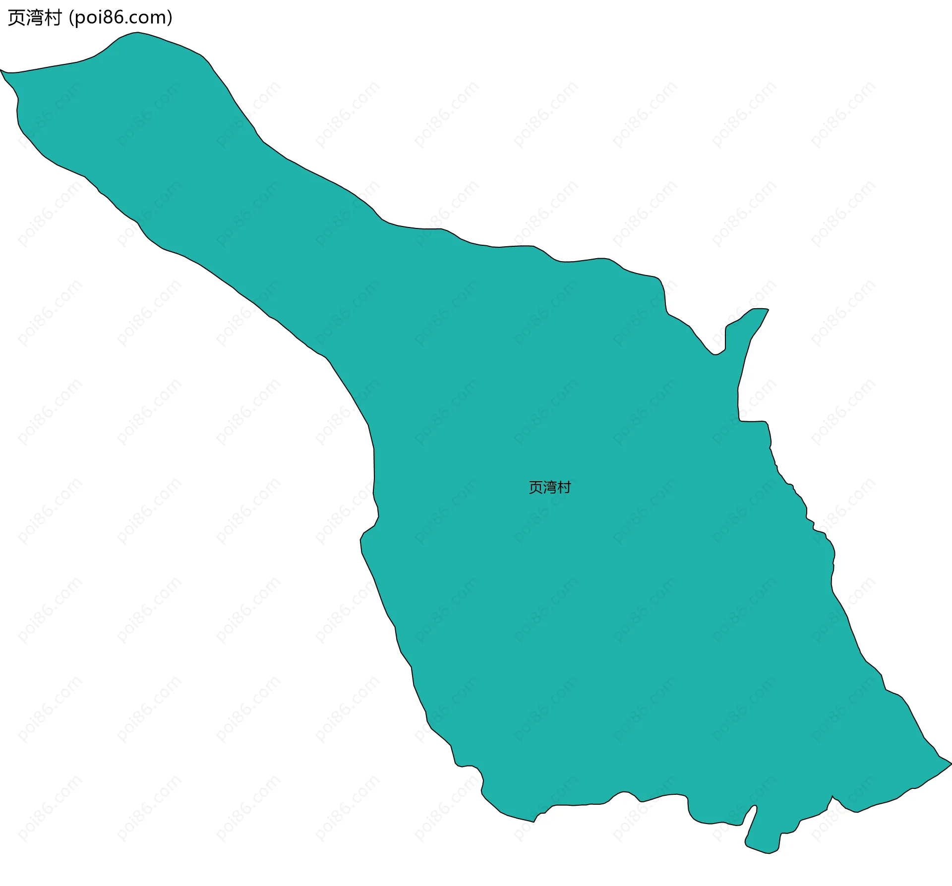 页湾村边界地图
