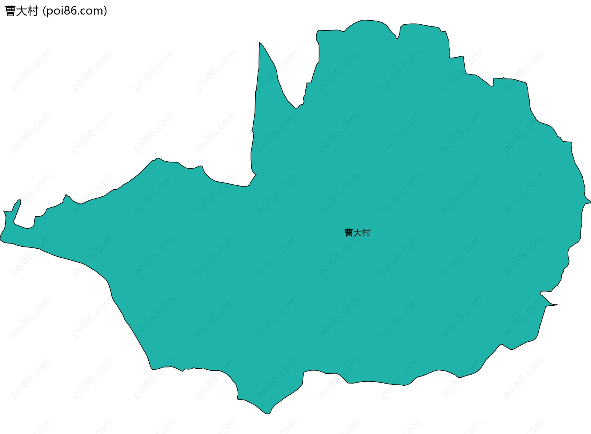曹大村边界地图