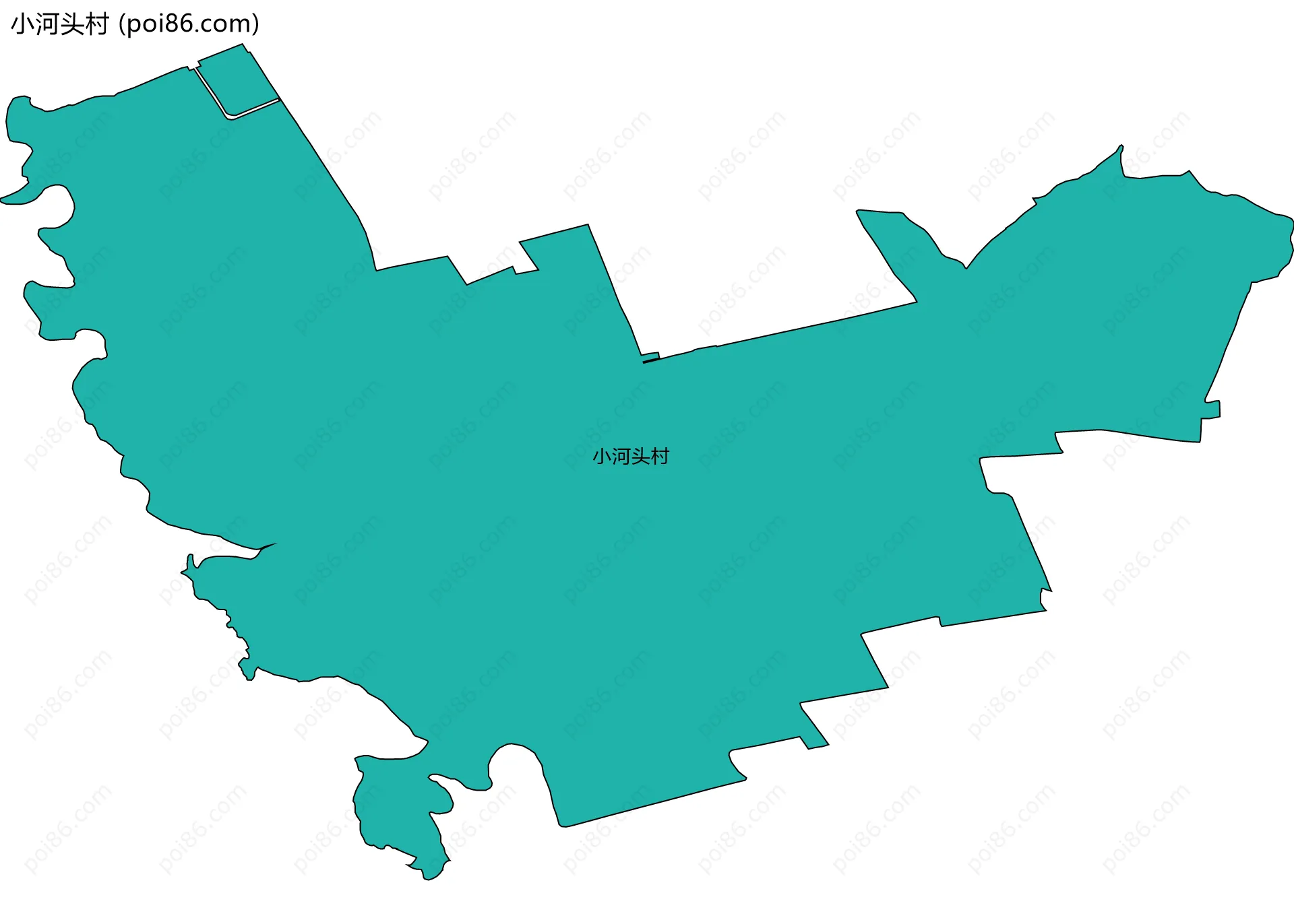小河头村边界地图
