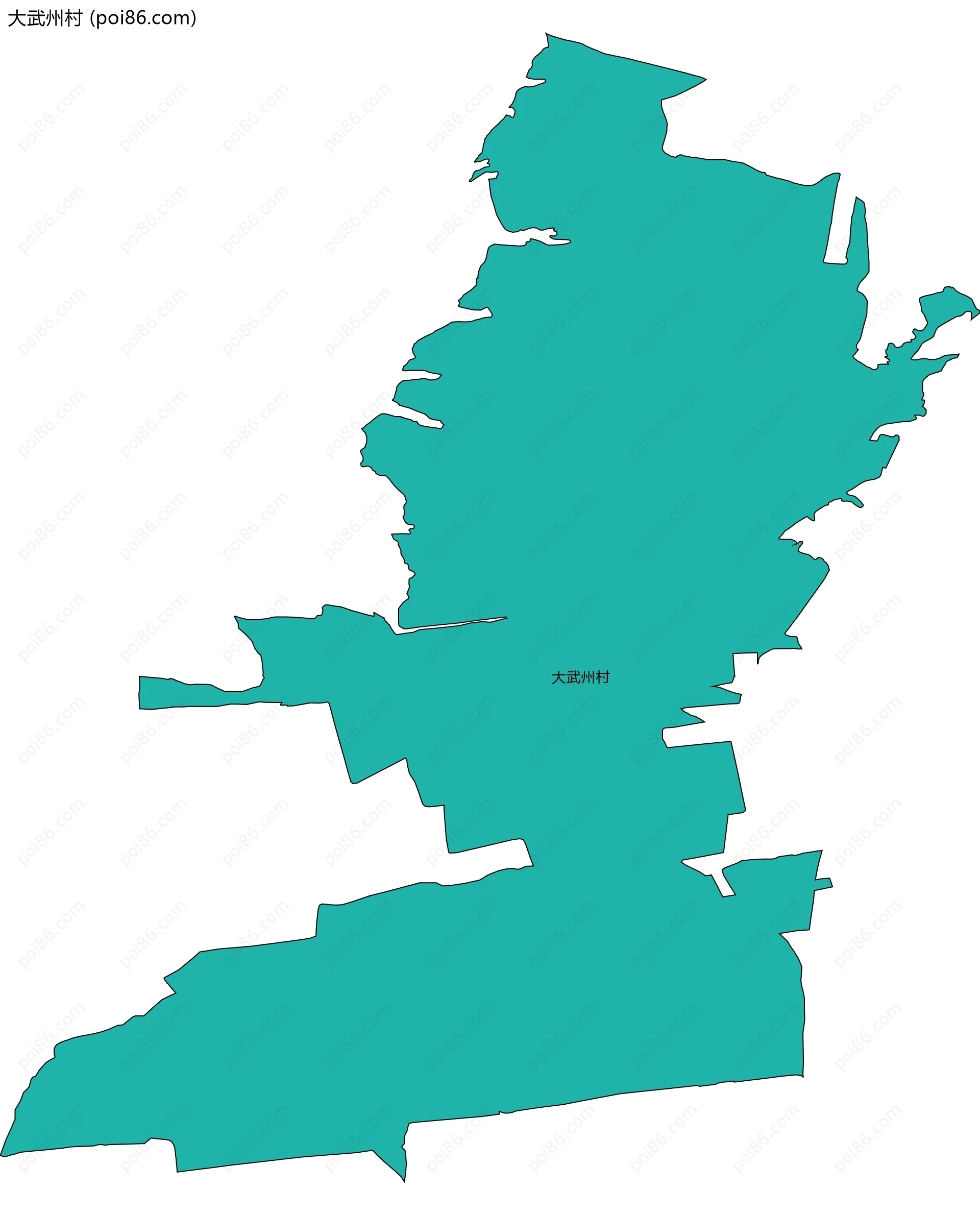 大武州村边界地图