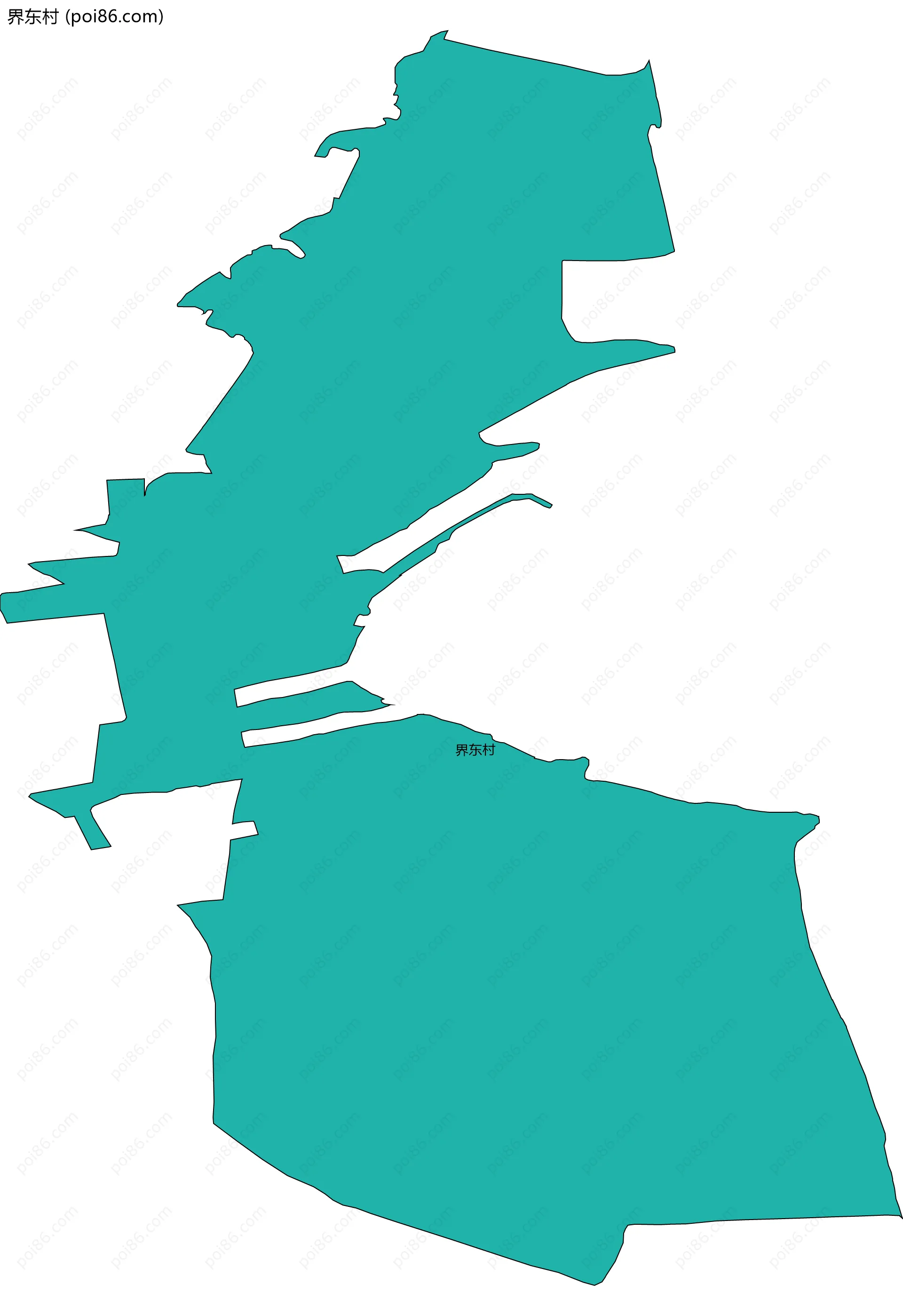 界东村边界地图