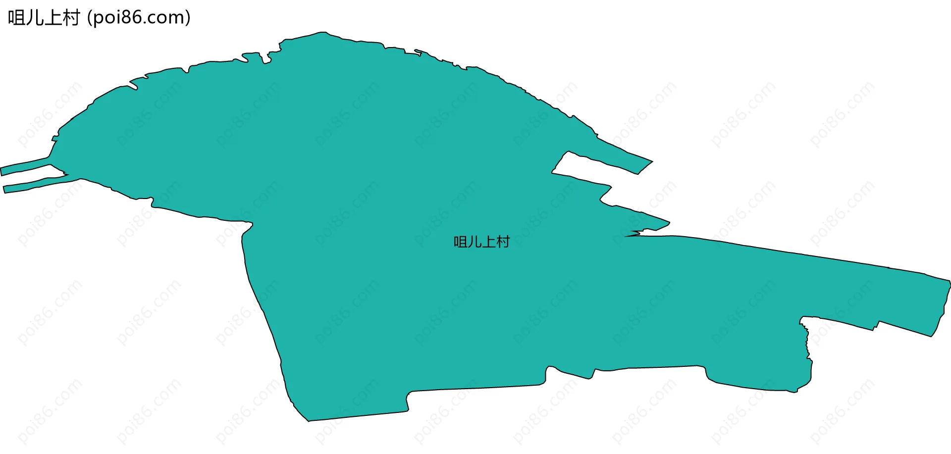 咀儿上村边界地图