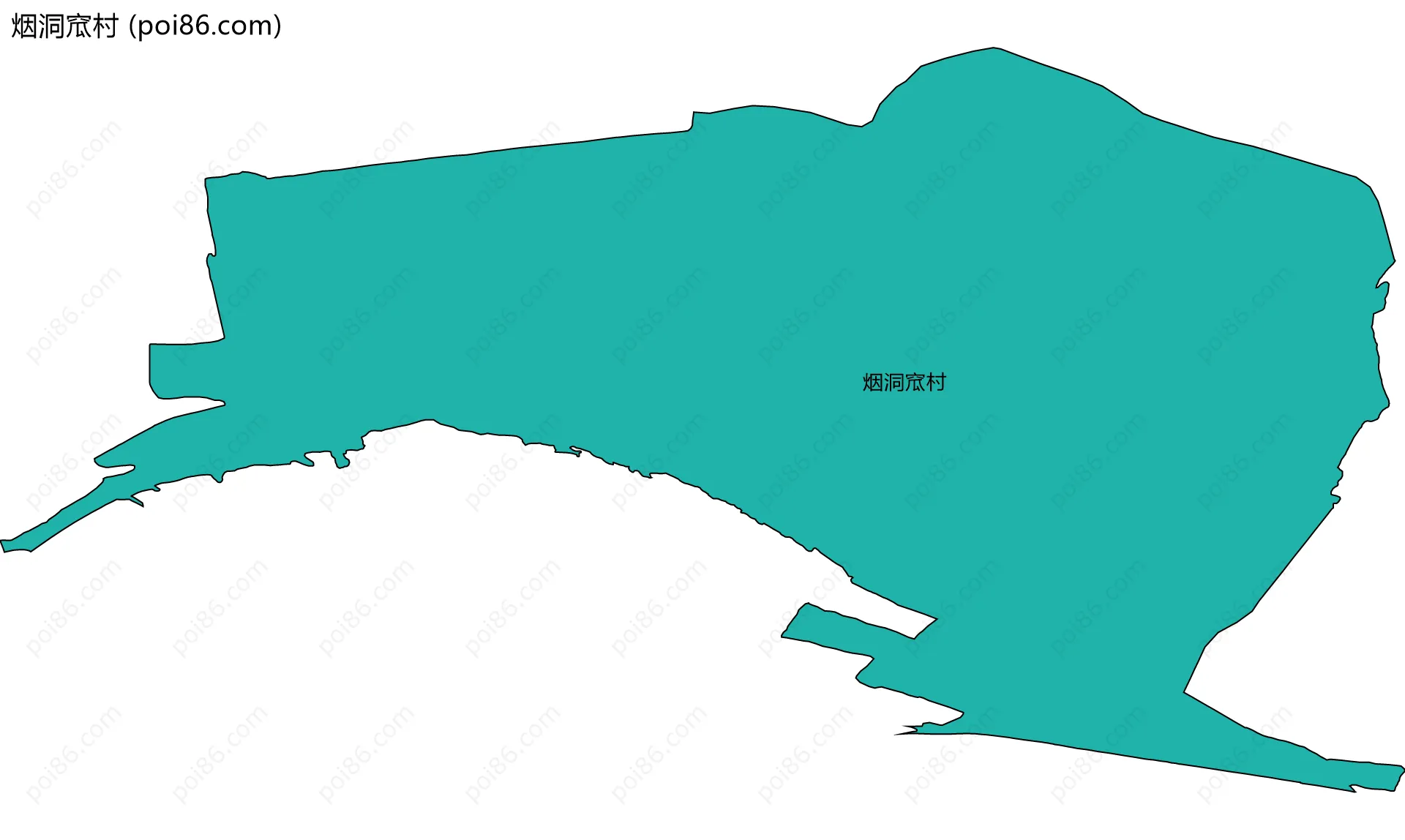 烟洞窊村边界地图
