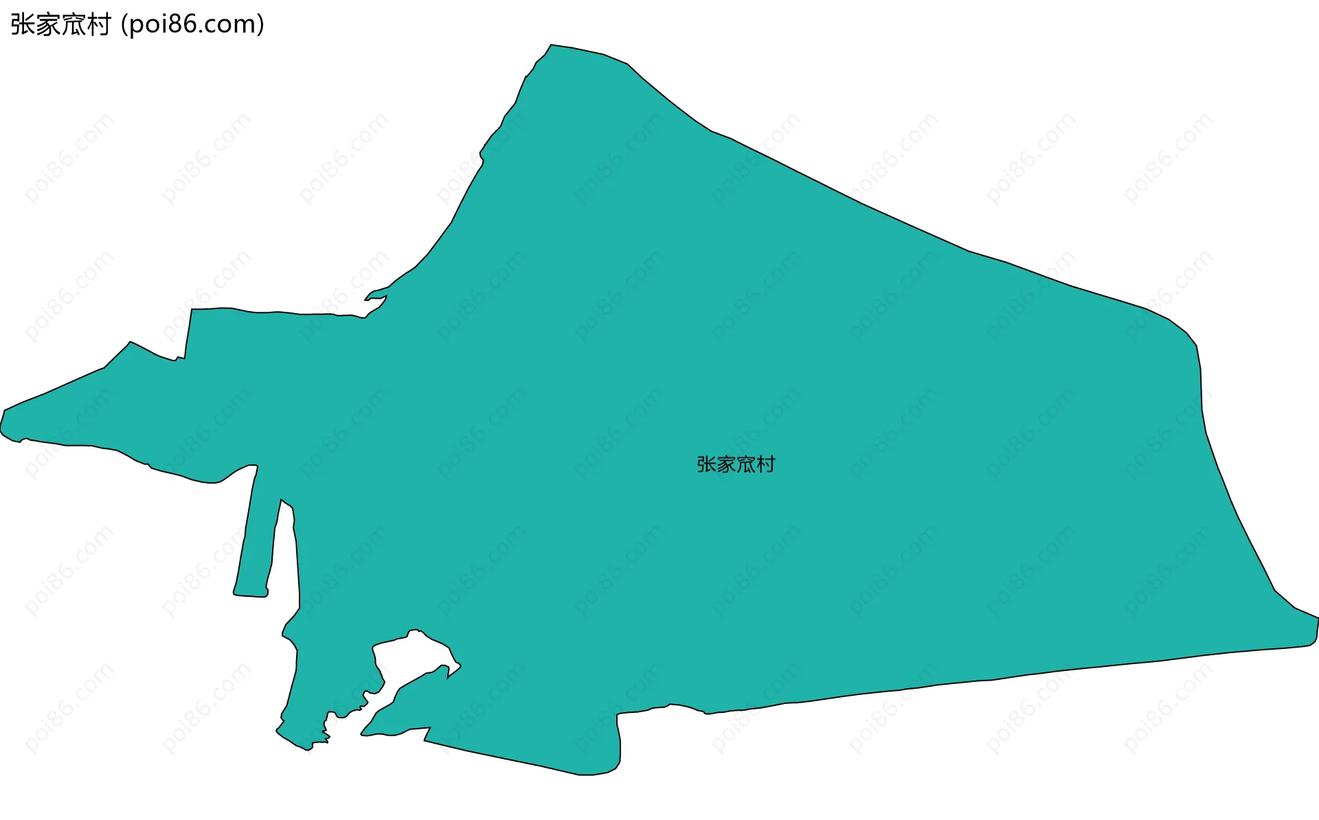 张家窊村边界地图