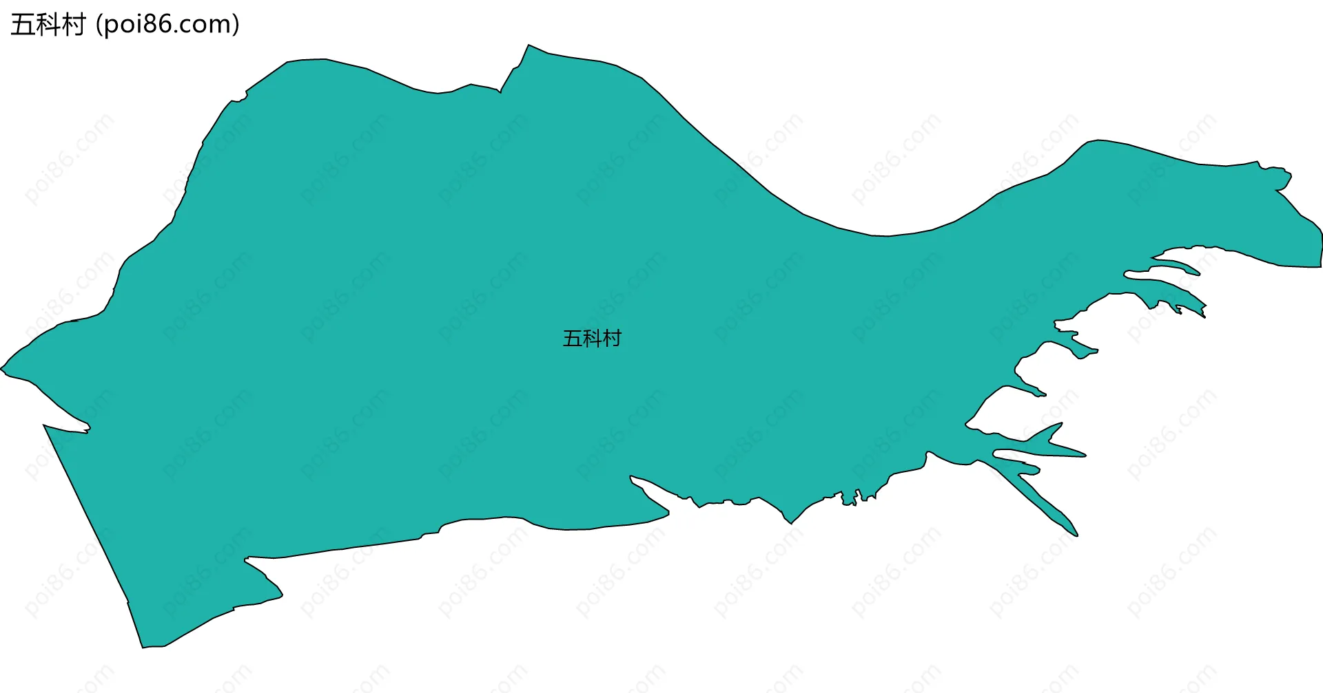 五科村边界地图