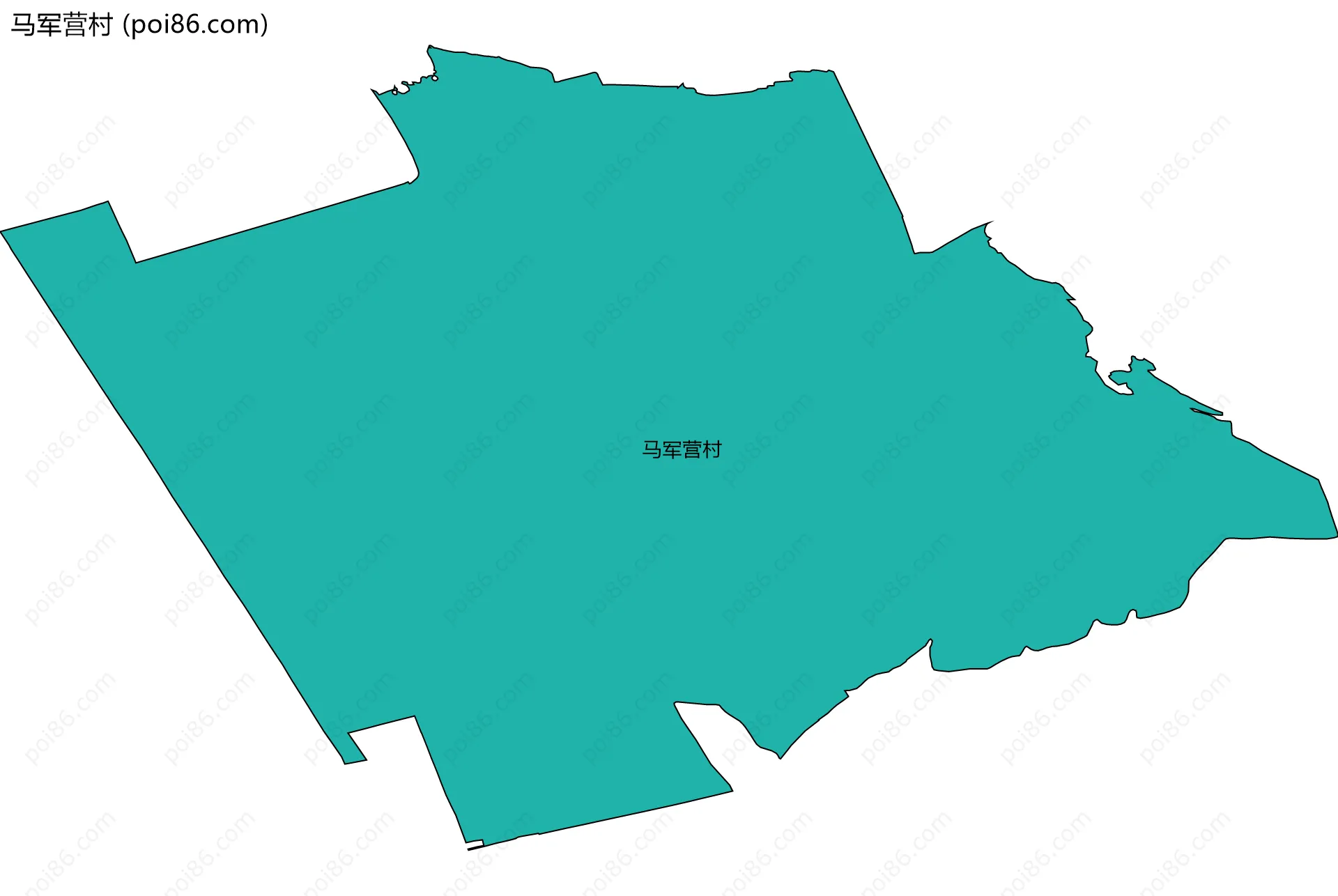 马军营村边界地图