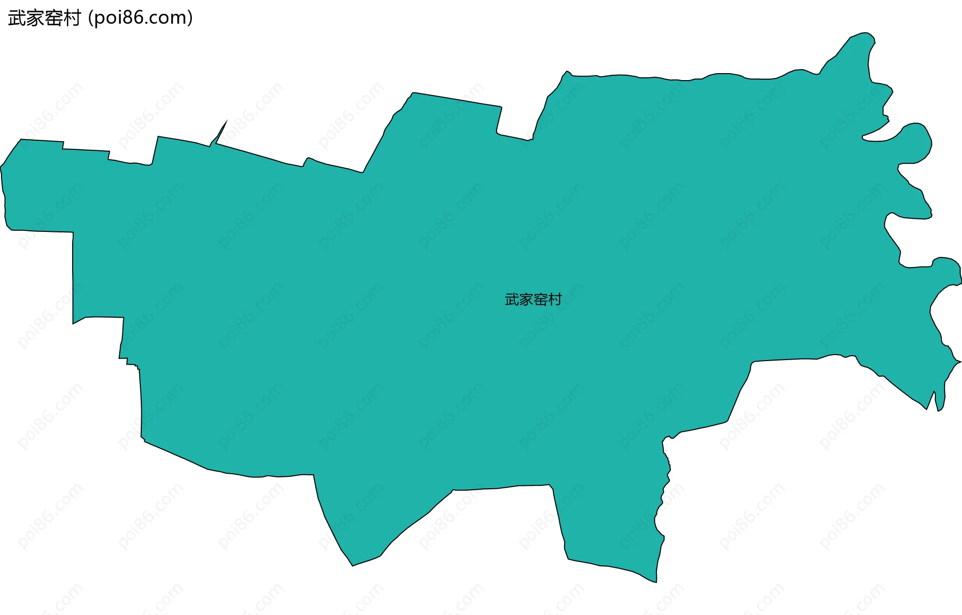 武家窑村边界地图