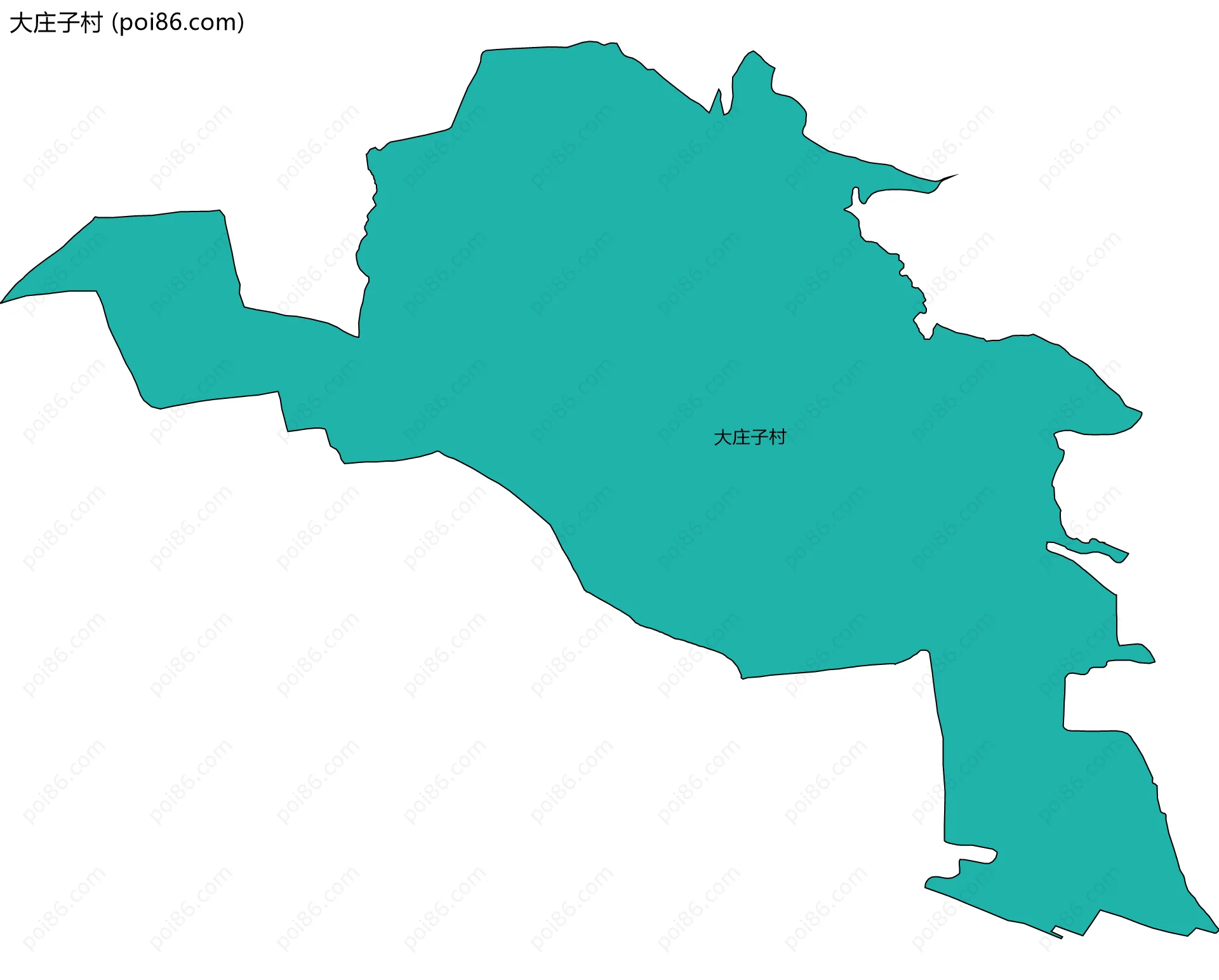 大庄子村边界地图