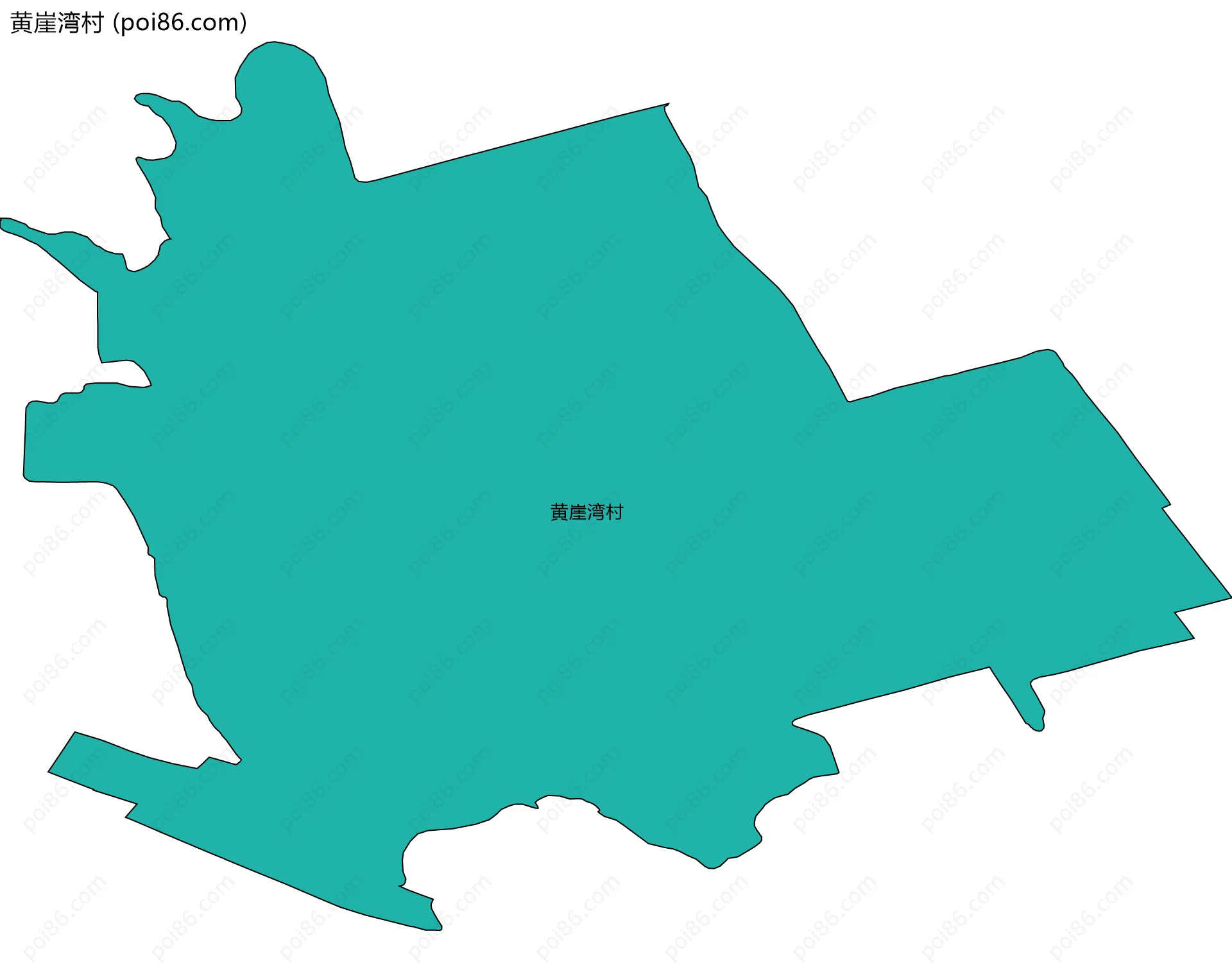黄崖湾村边界地图
