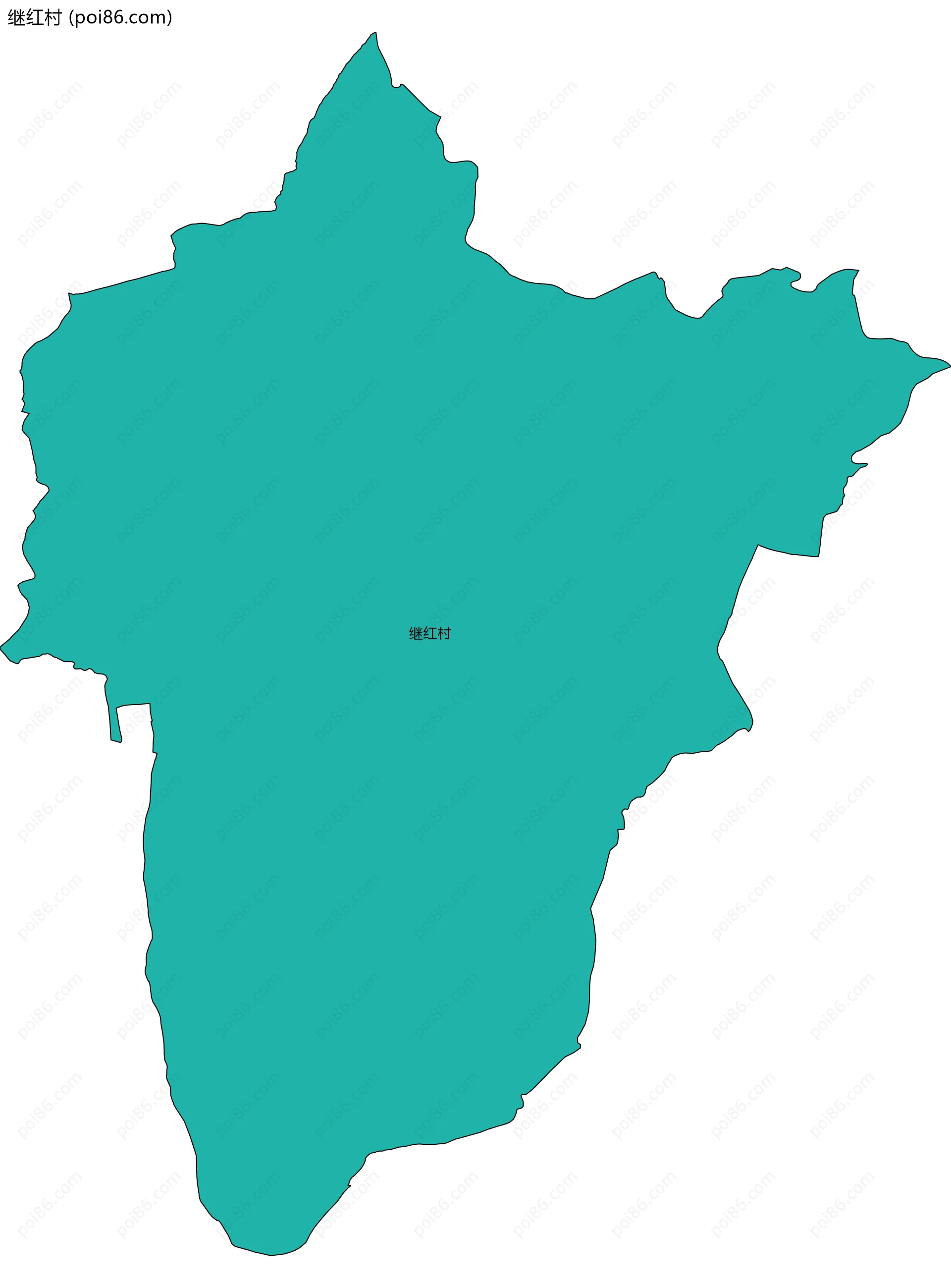 继红村边界地图