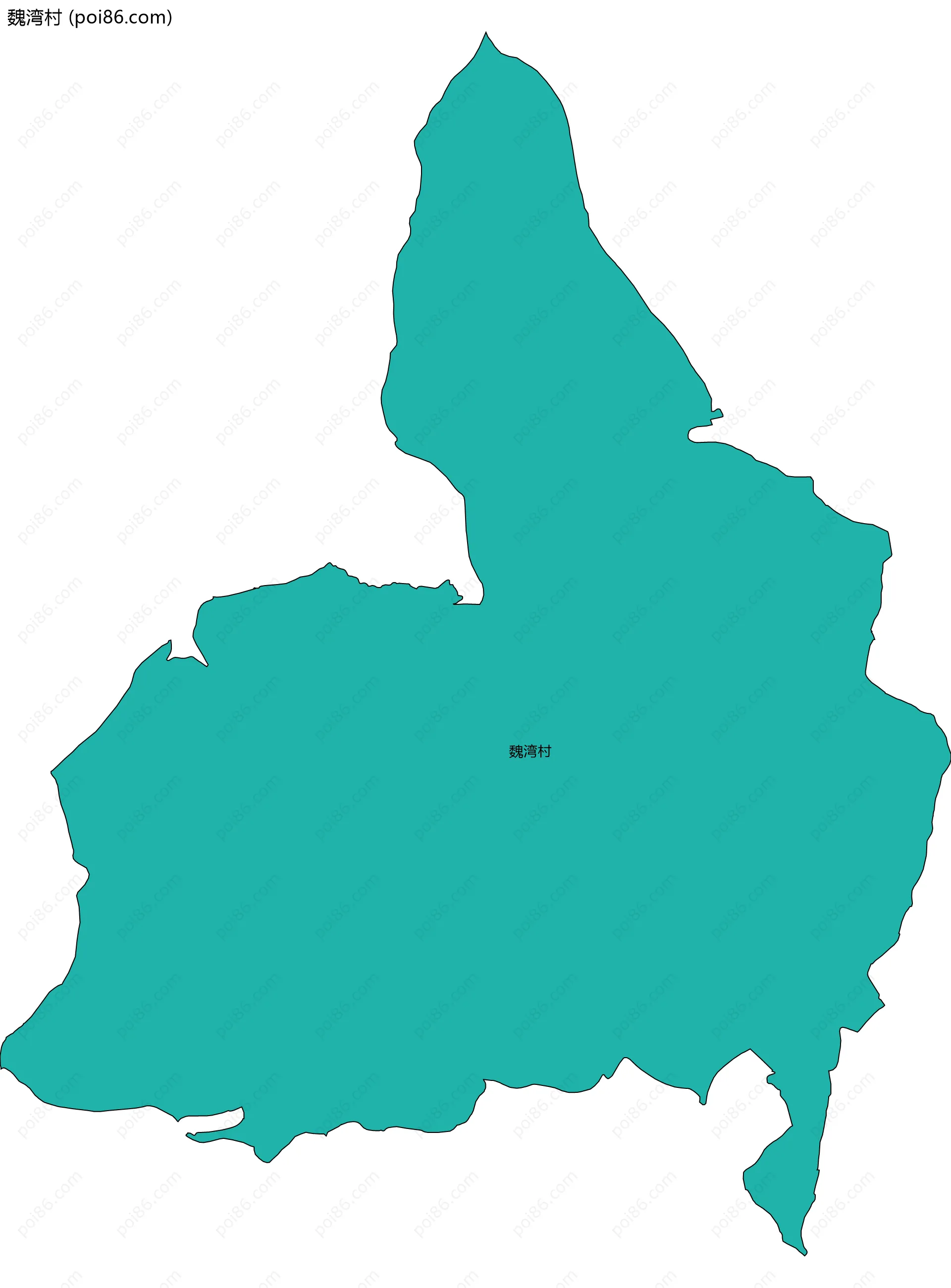魏湾村边界地图