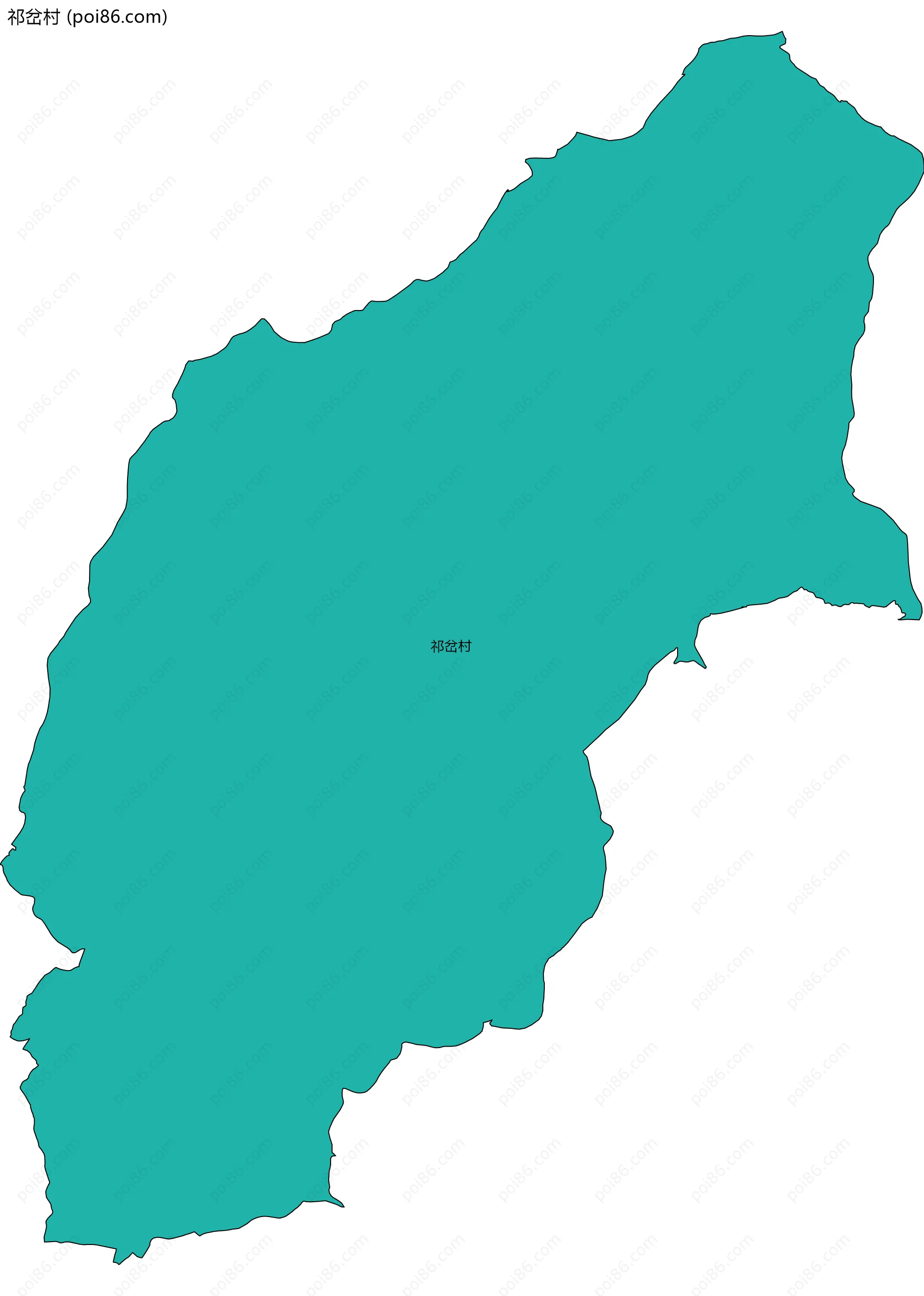 祁岔村边界地图