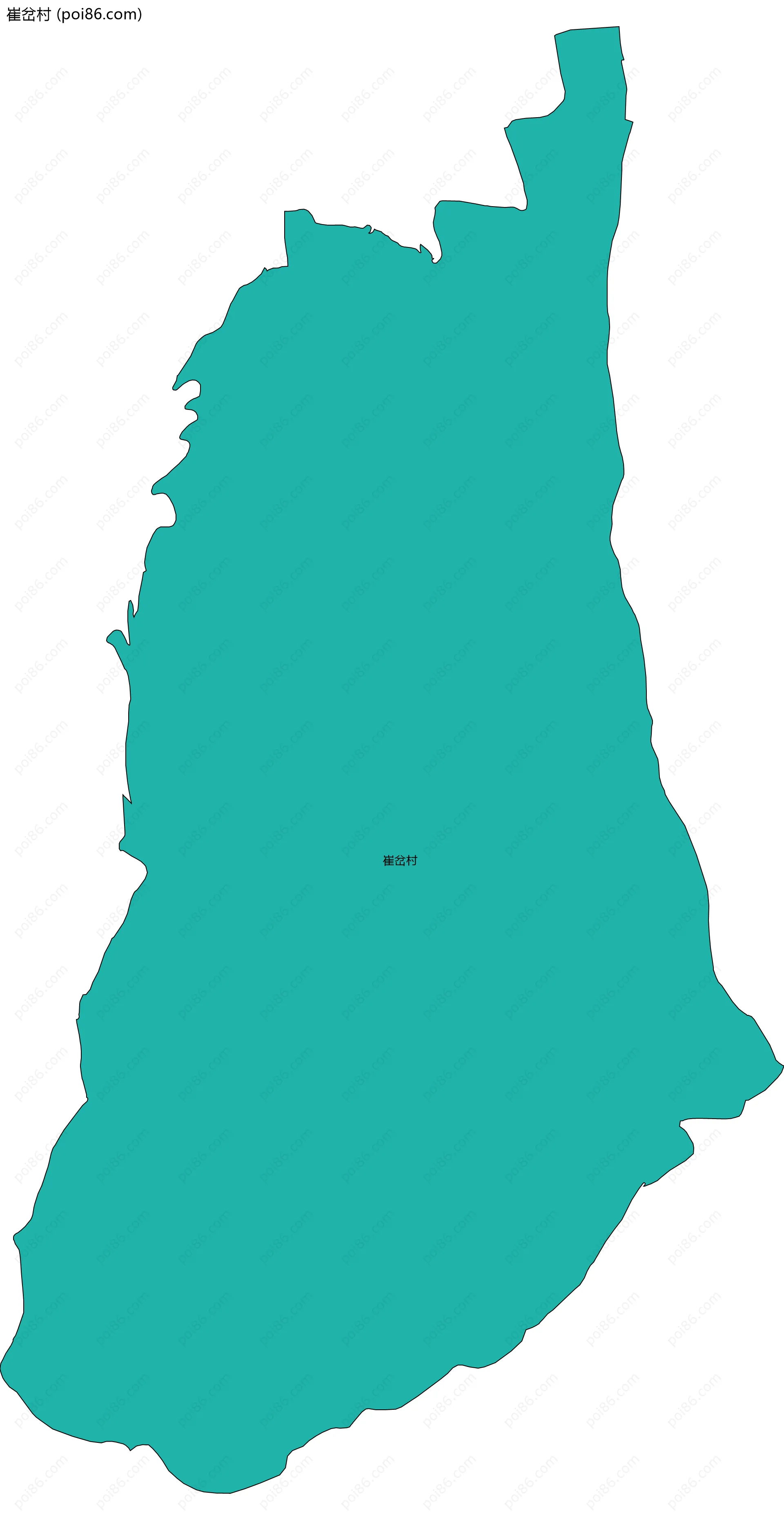 崔岔村边界地图