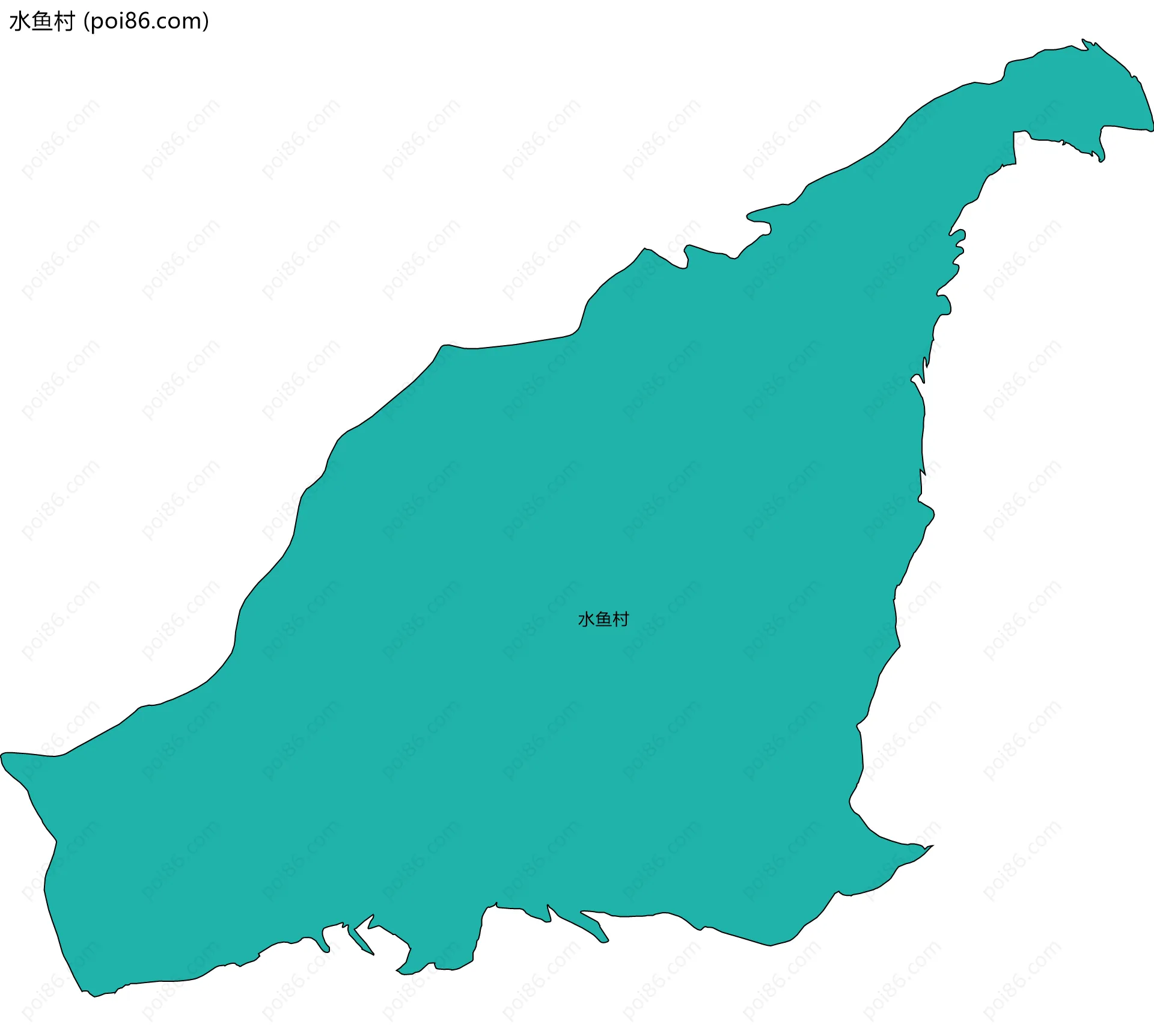水鱼村边界地图