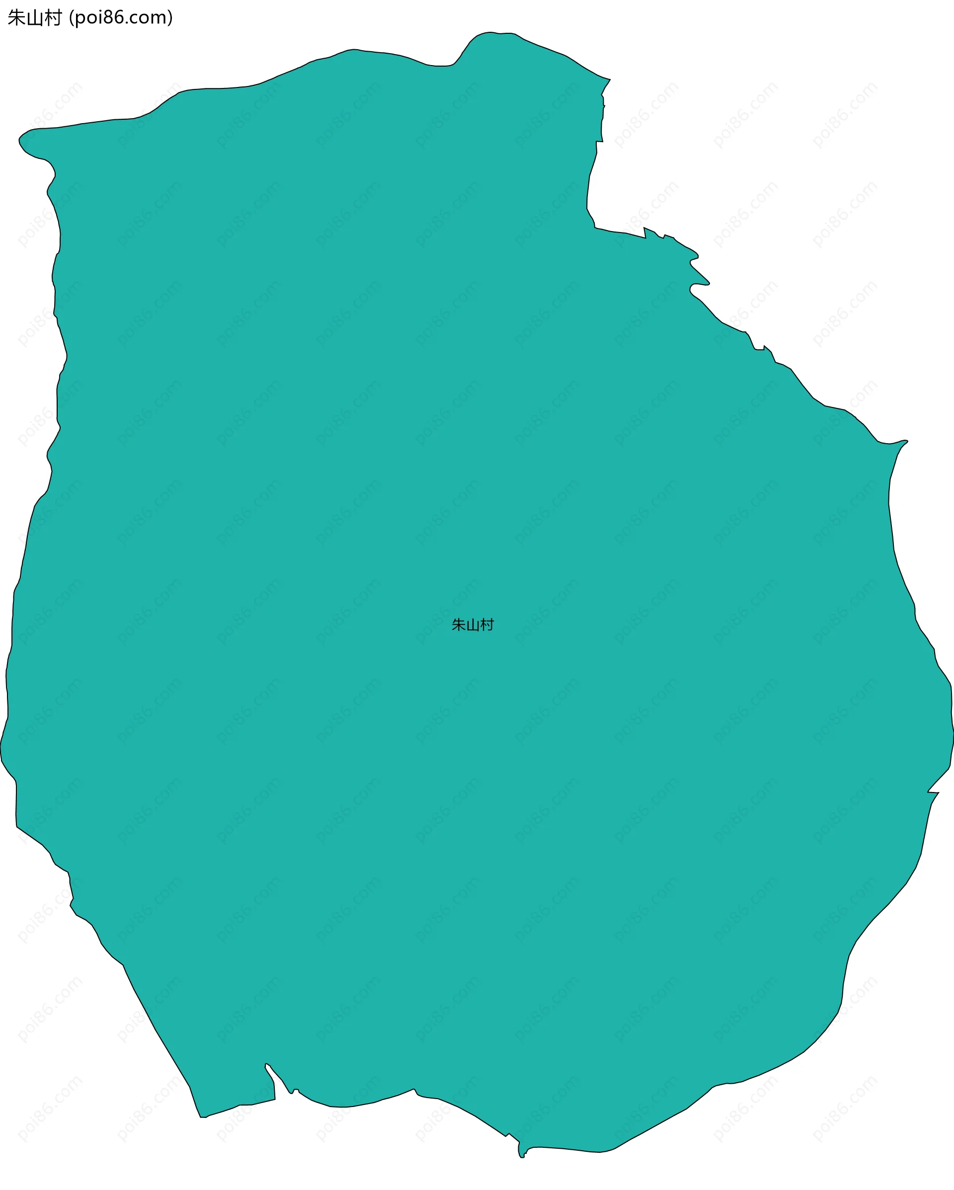 朱山村边界地图