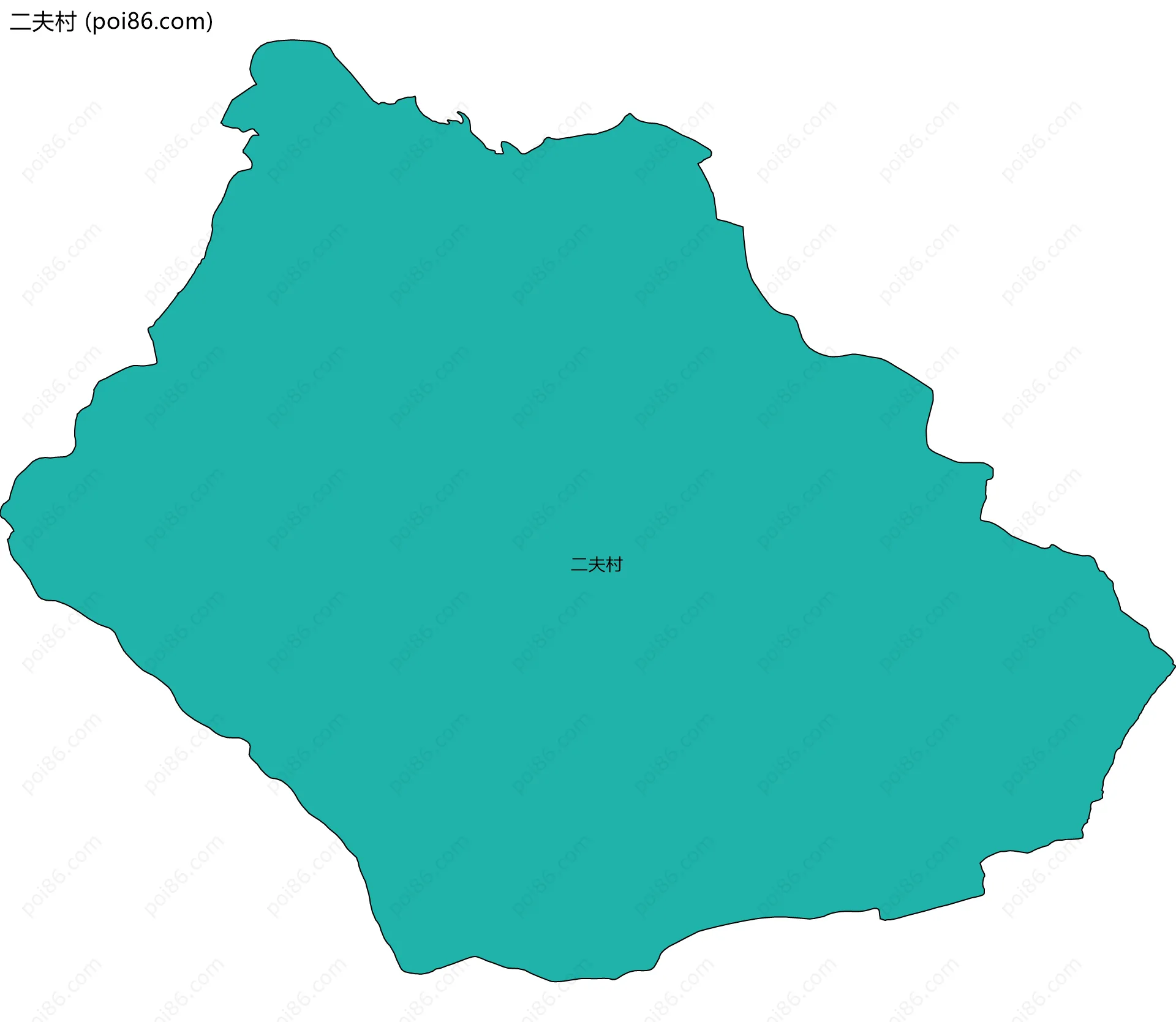 二夫村边界地图