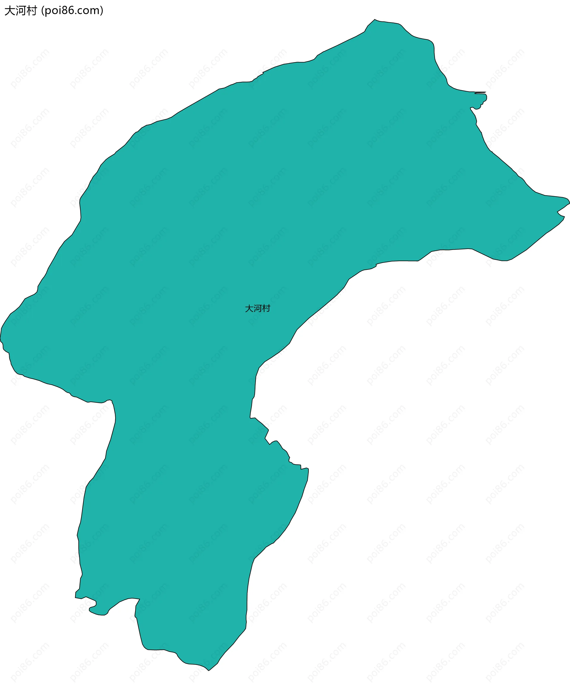 大河村边界地图