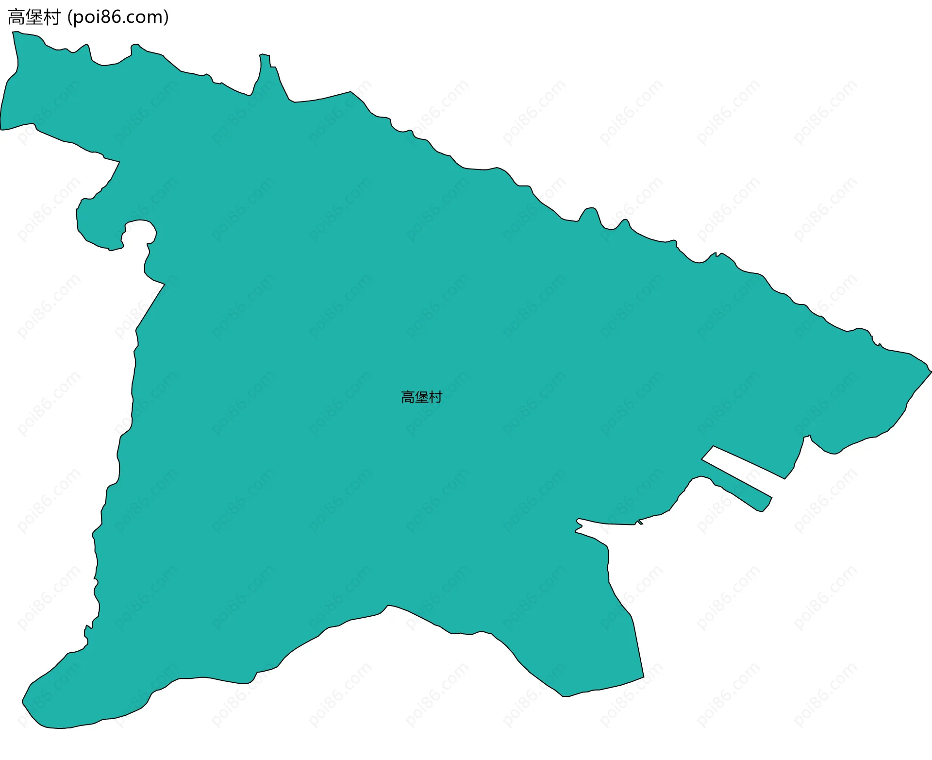 高堡村边界地图