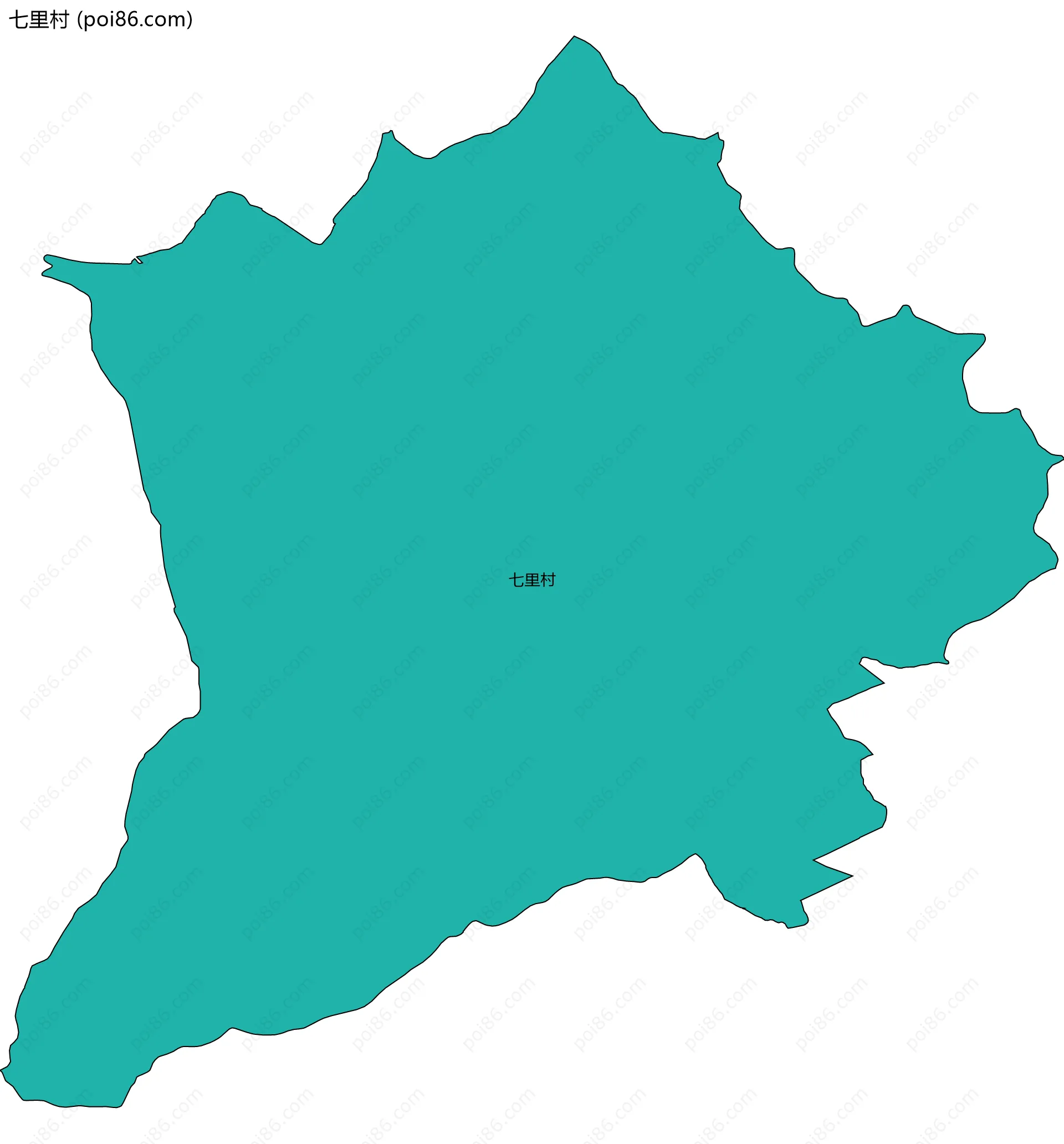 七里村边界地图