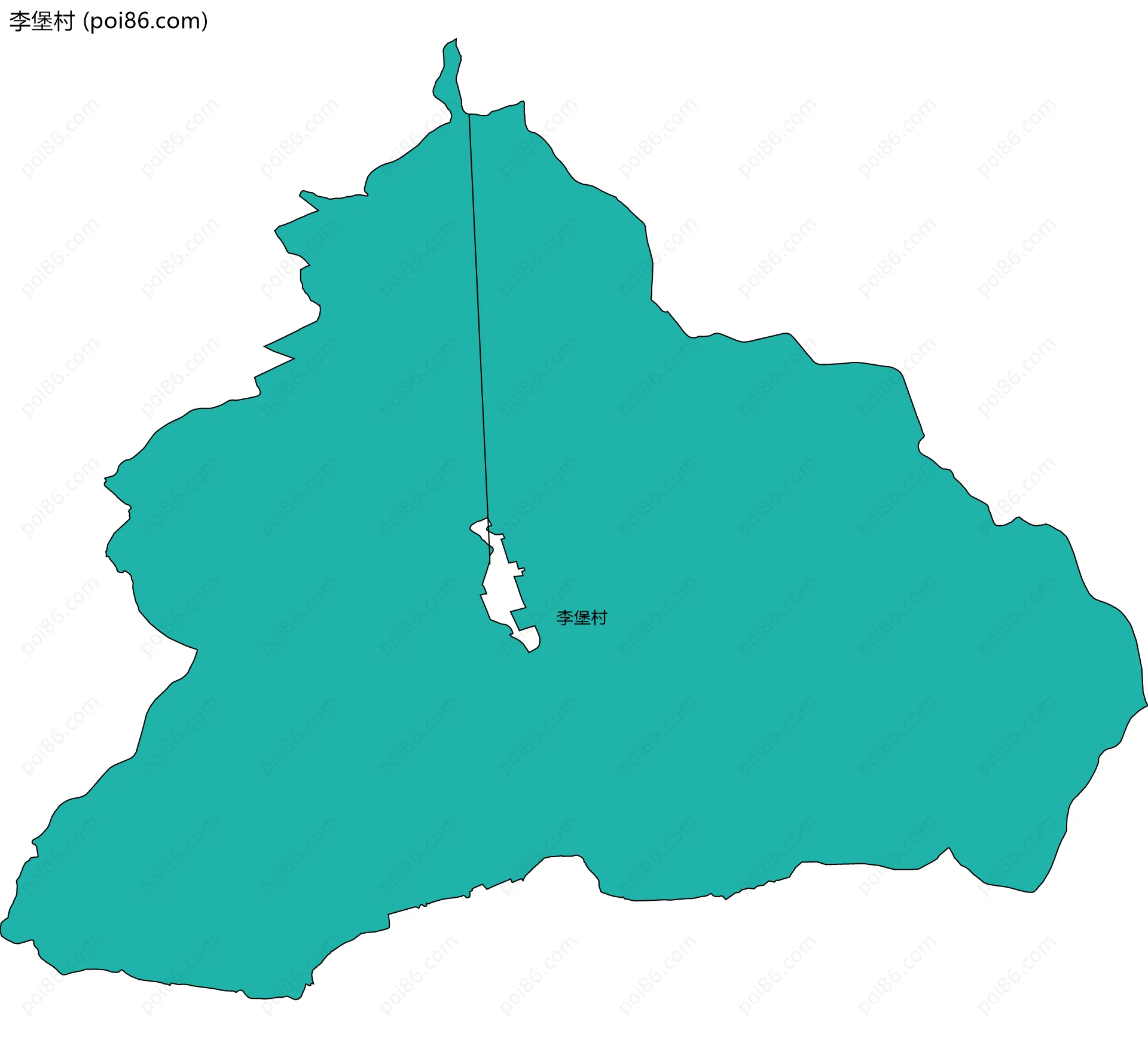 李堡村边界地图
