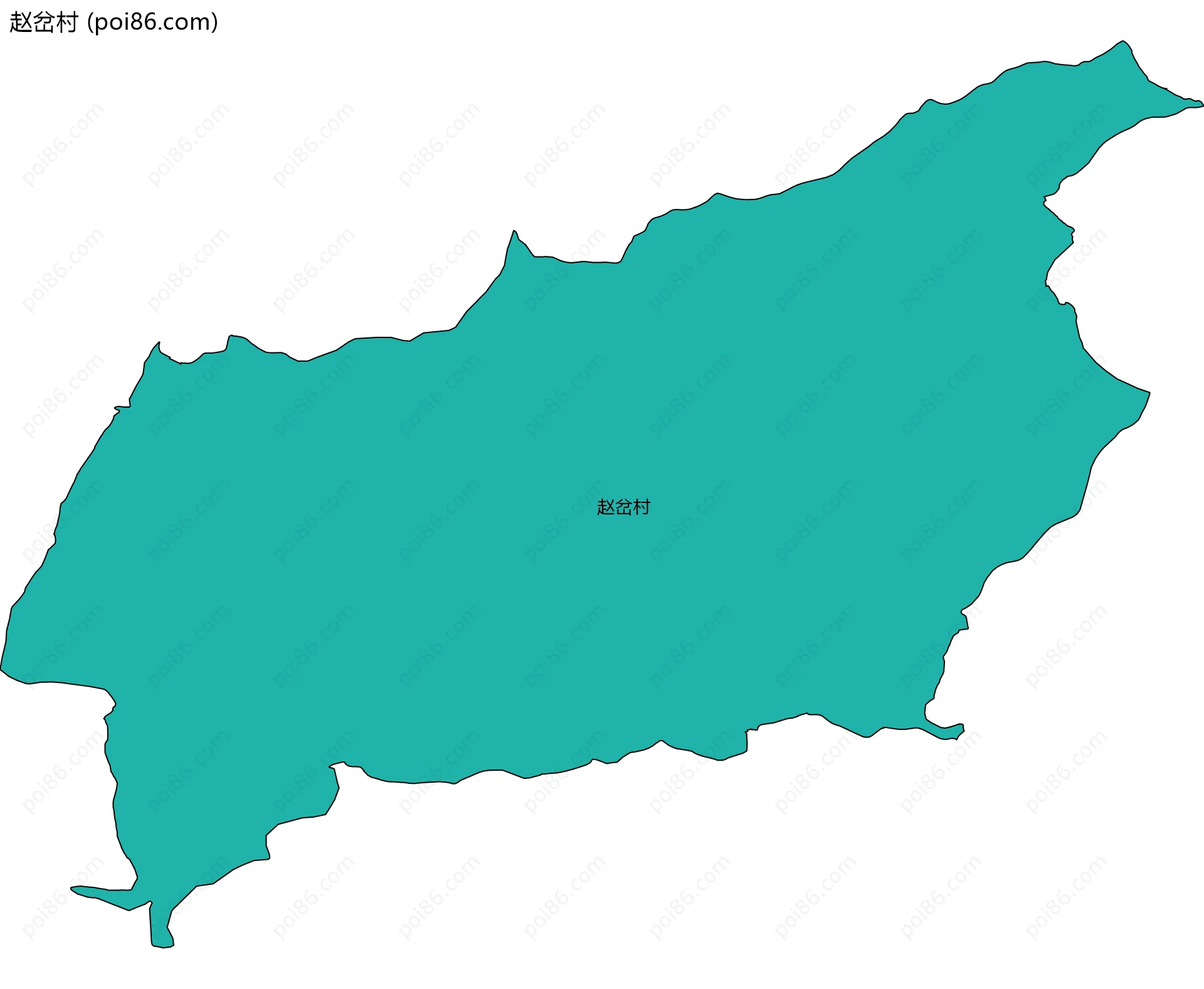 赵岔村边界地图