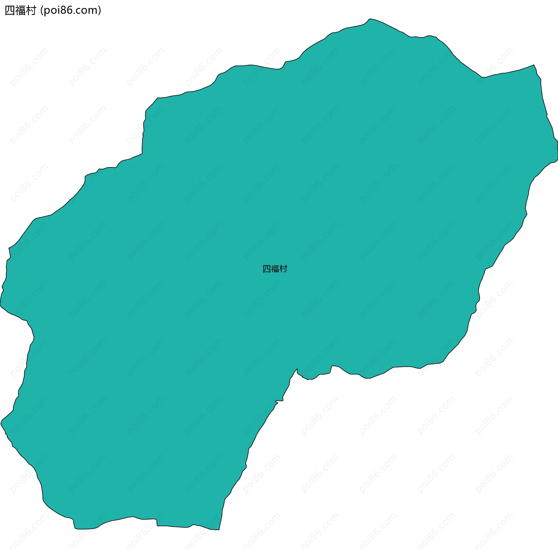 四福村边界地图