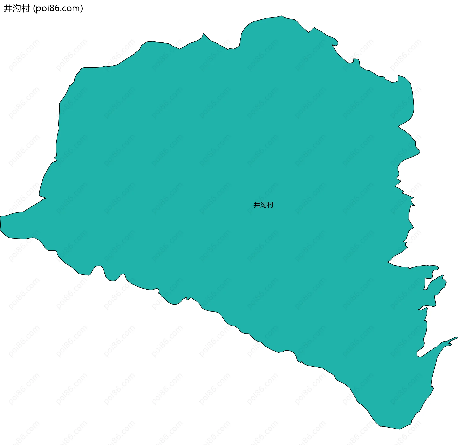 井沟村边界地图