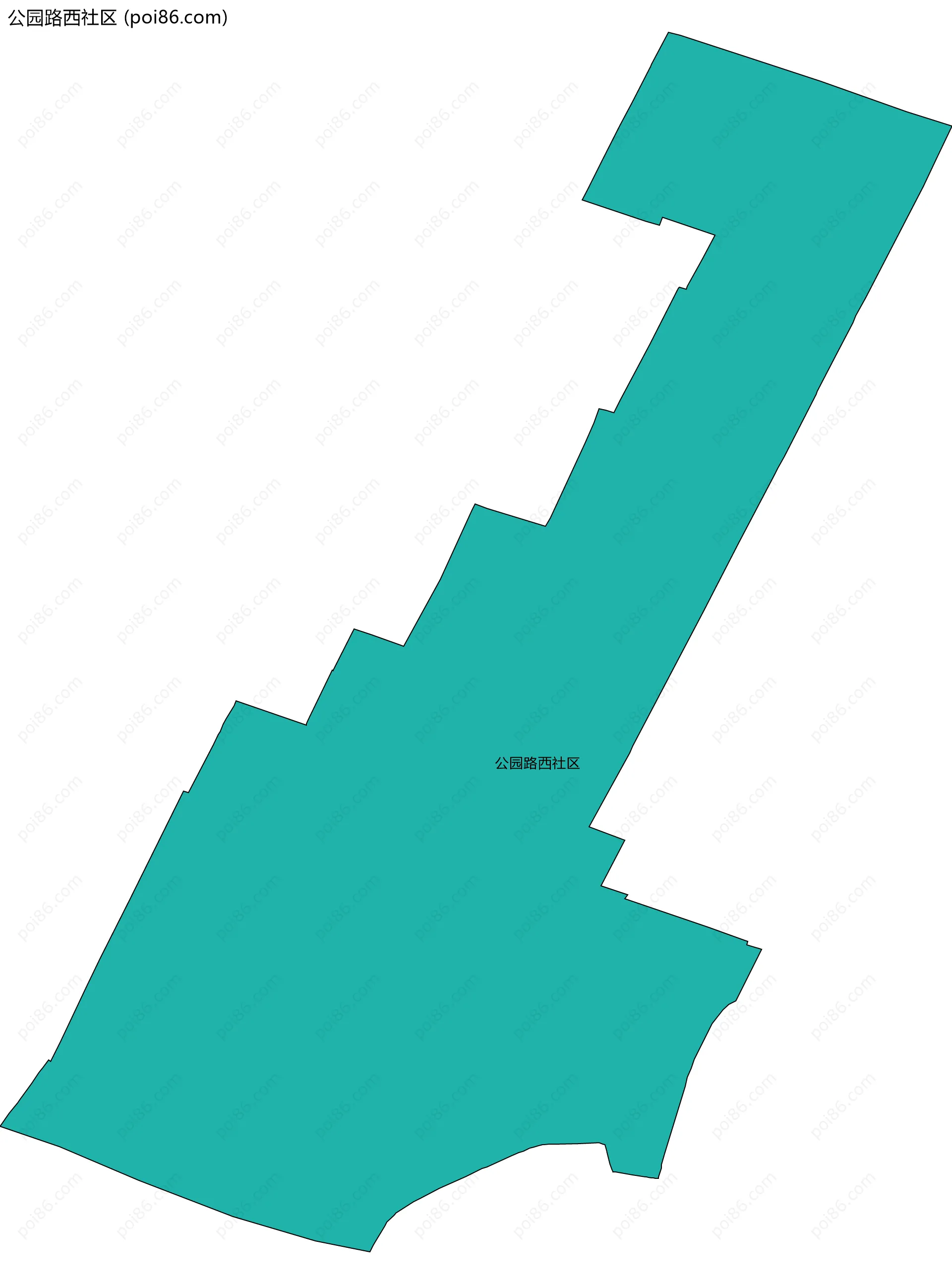 公园路西社区边界地图