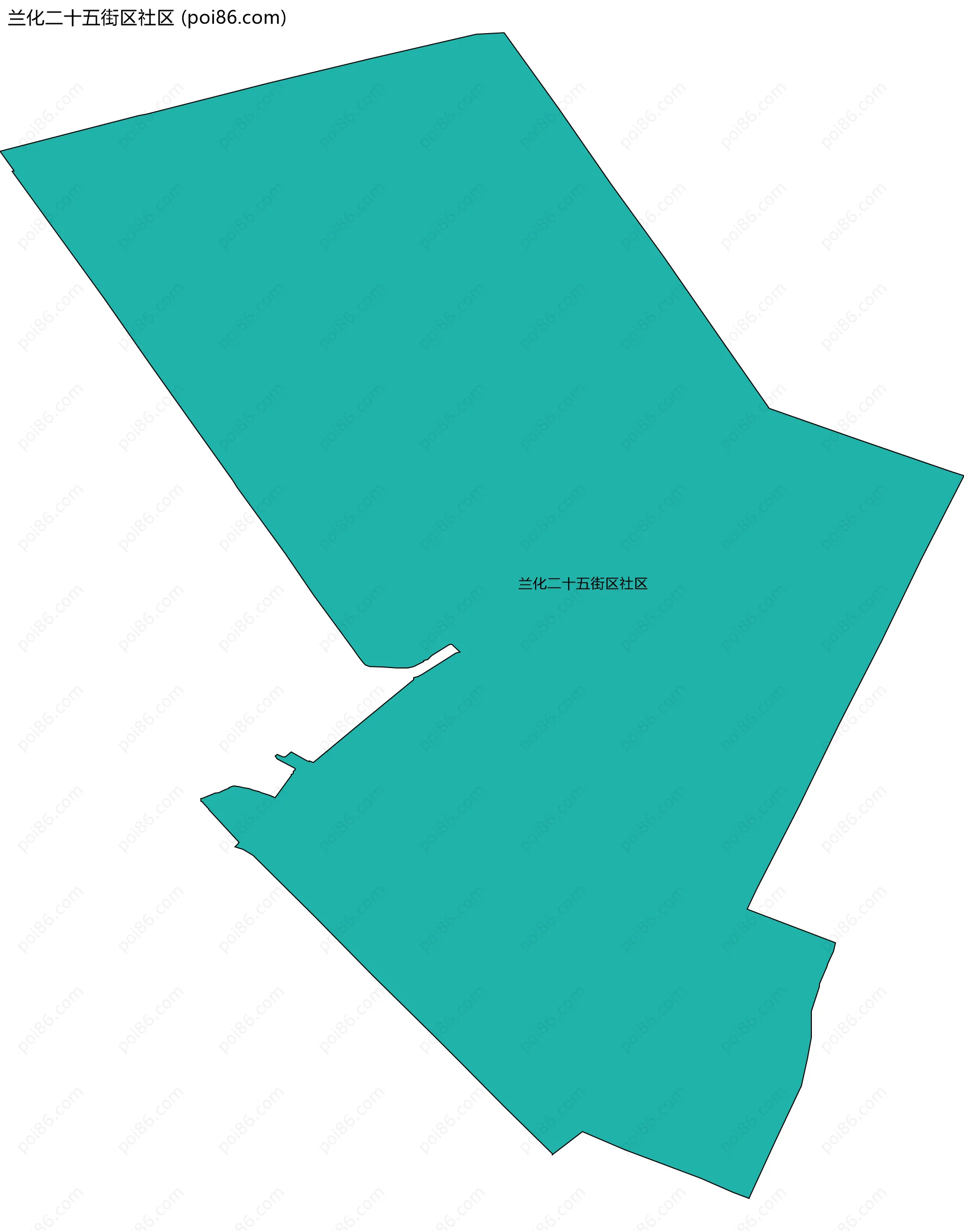 兰化二十五街区社区边界地图