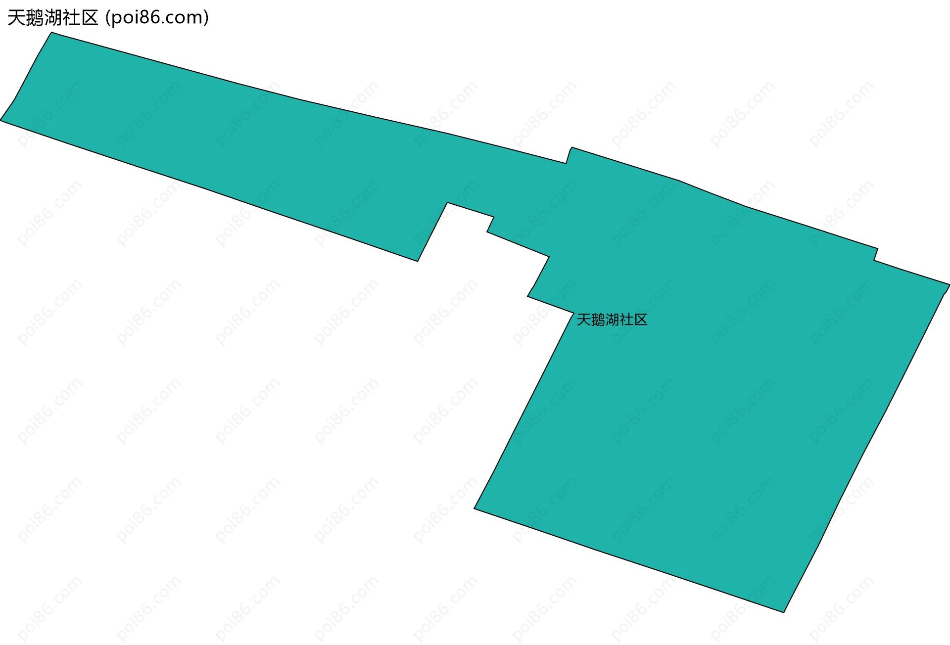 天鹅湖社区边界地图