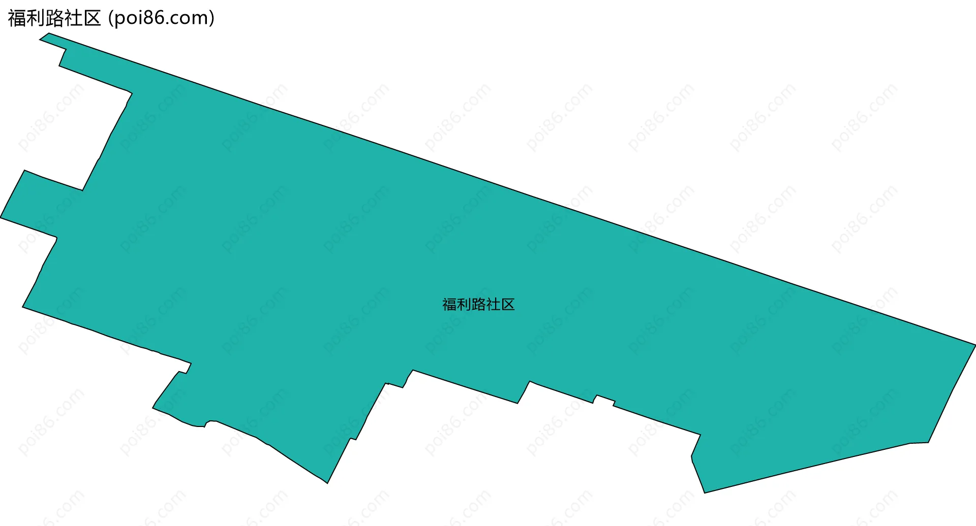 福利路社区边界地图