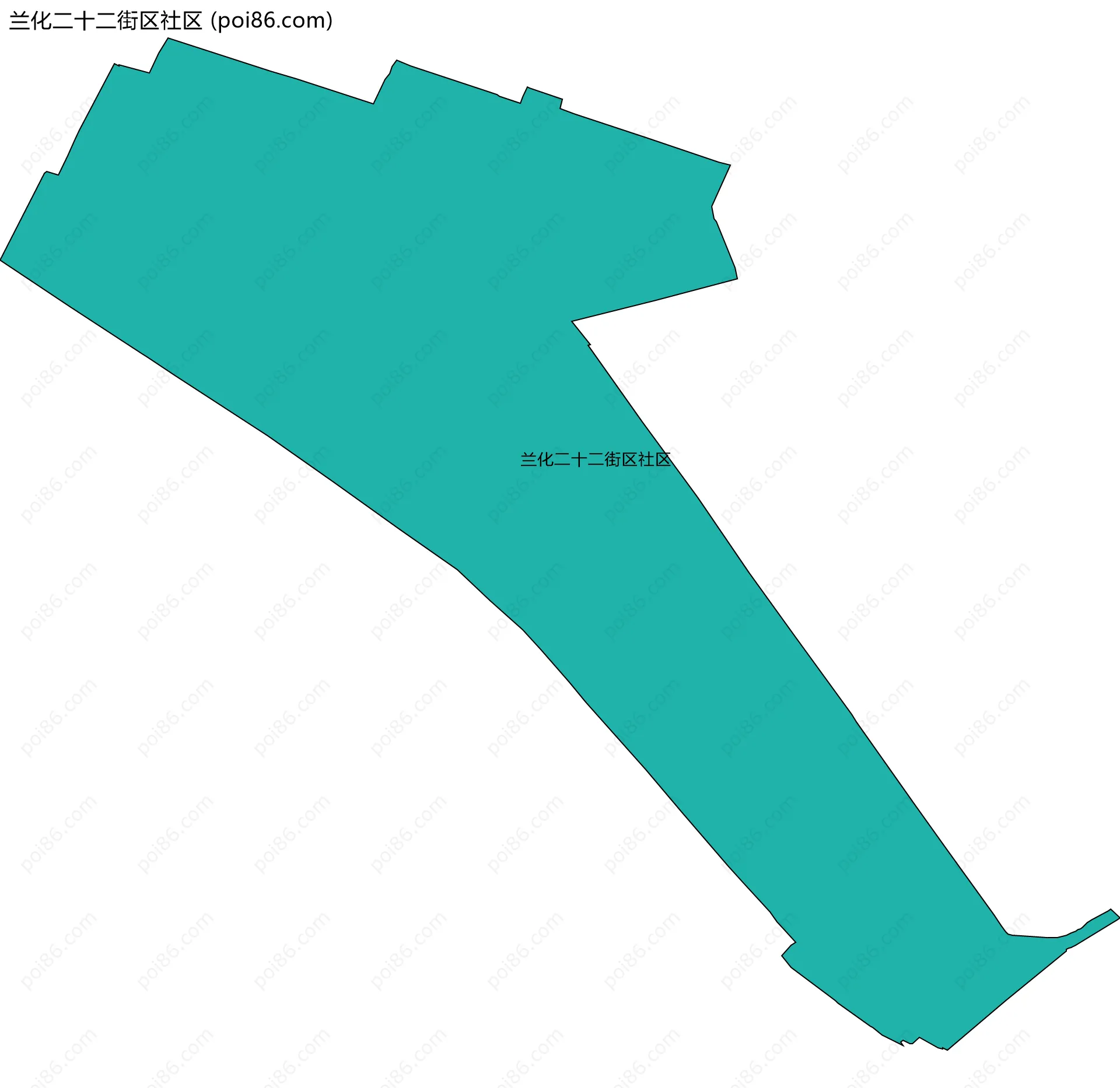兰化二十二街区社区边界地图
