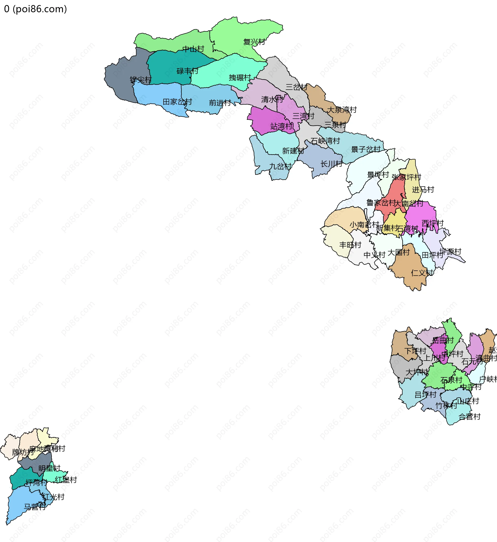 0边界地图(五级行政区划)