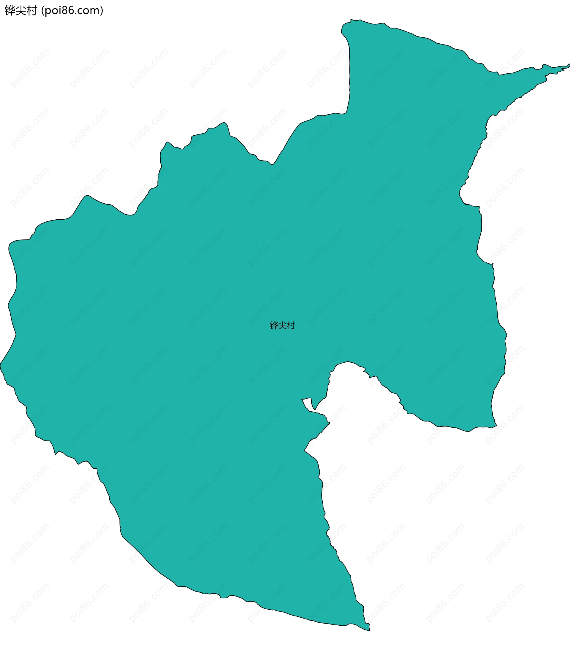 铧尖村边界地图