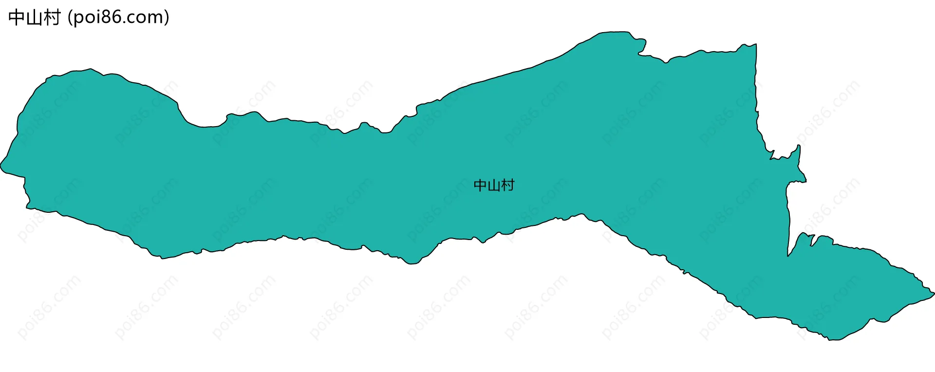 中山村边界地图