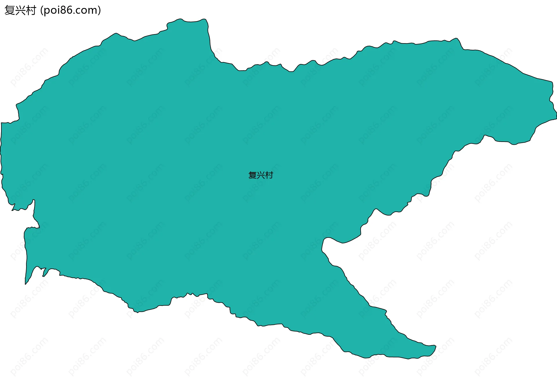 复兴村边界地图