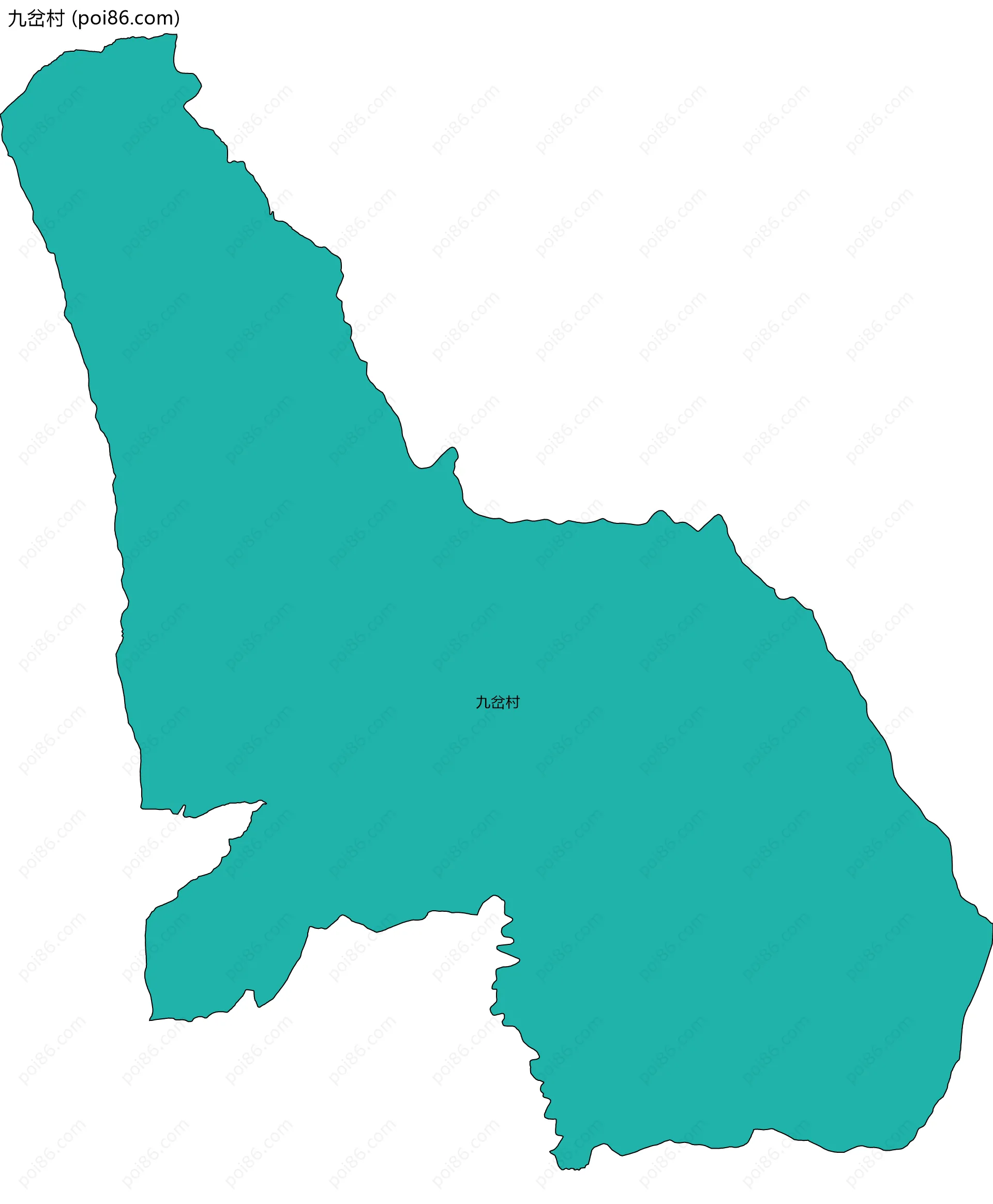 九岔村边界地图