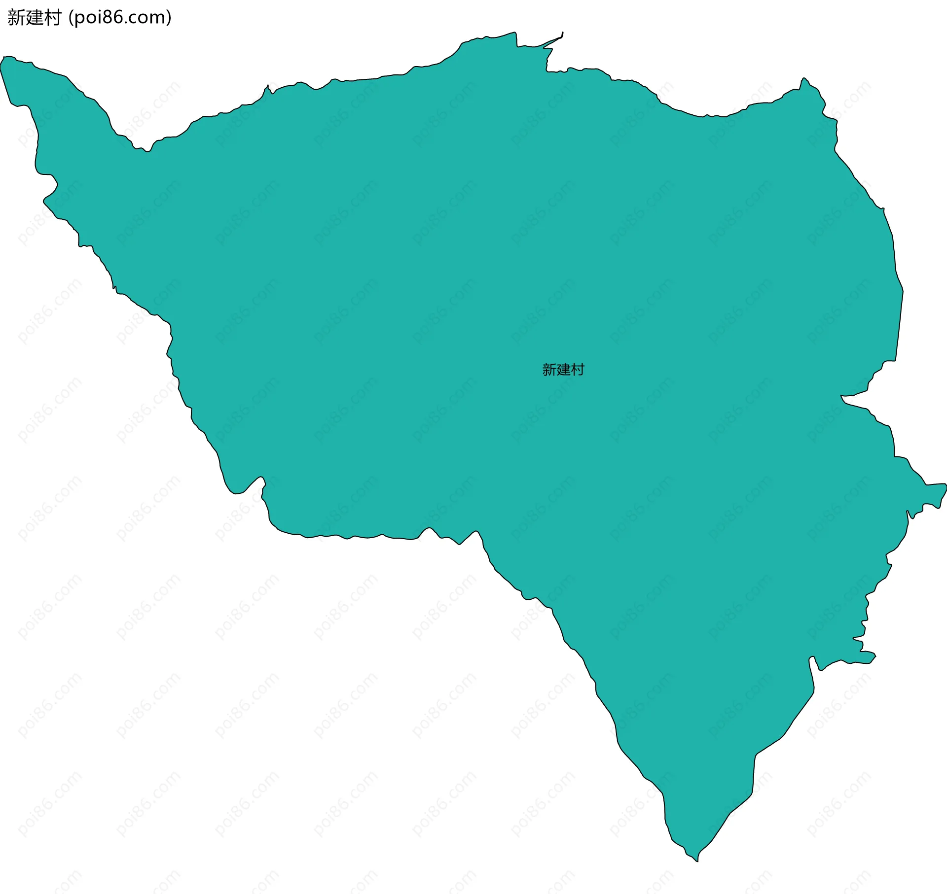 新建村边界地图