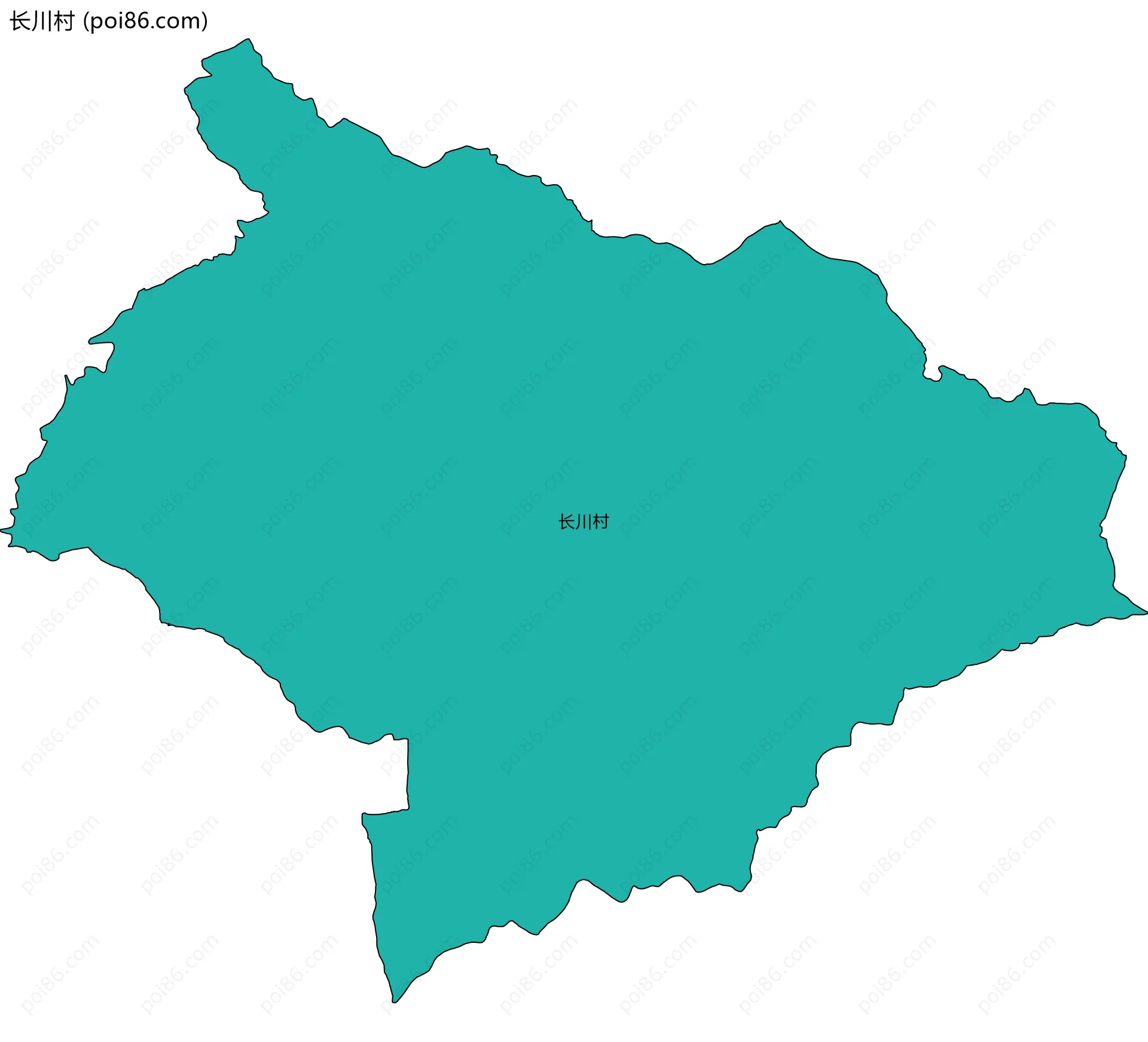长川村边界地图