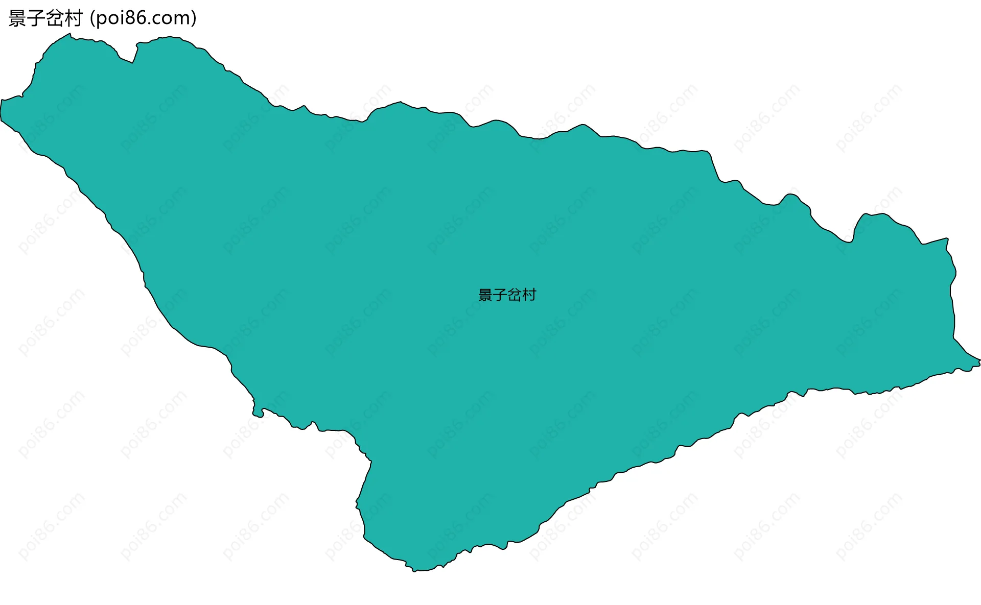 景子岔村边界地图