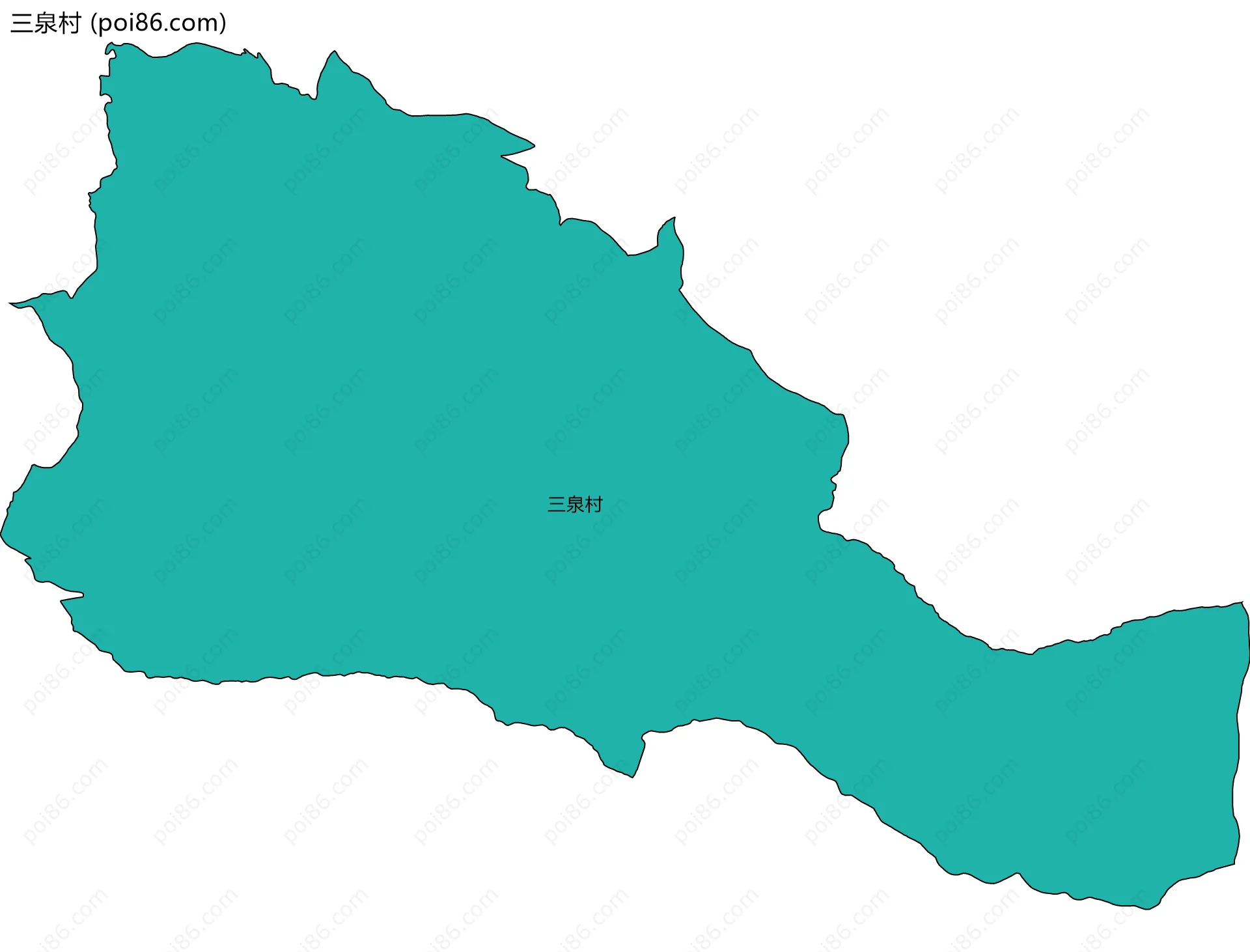三泉村边界地图