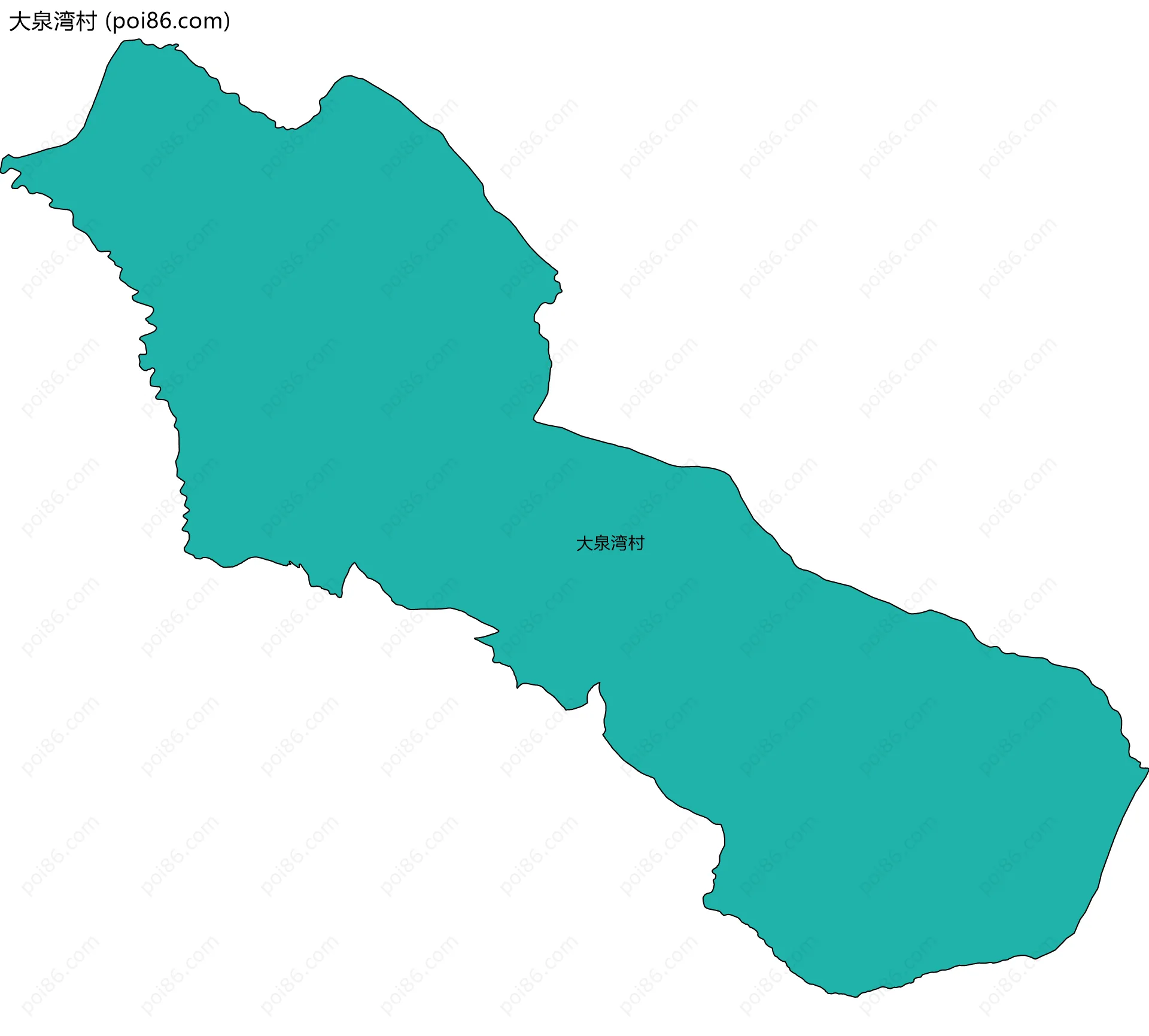 大泉湾村边界地图