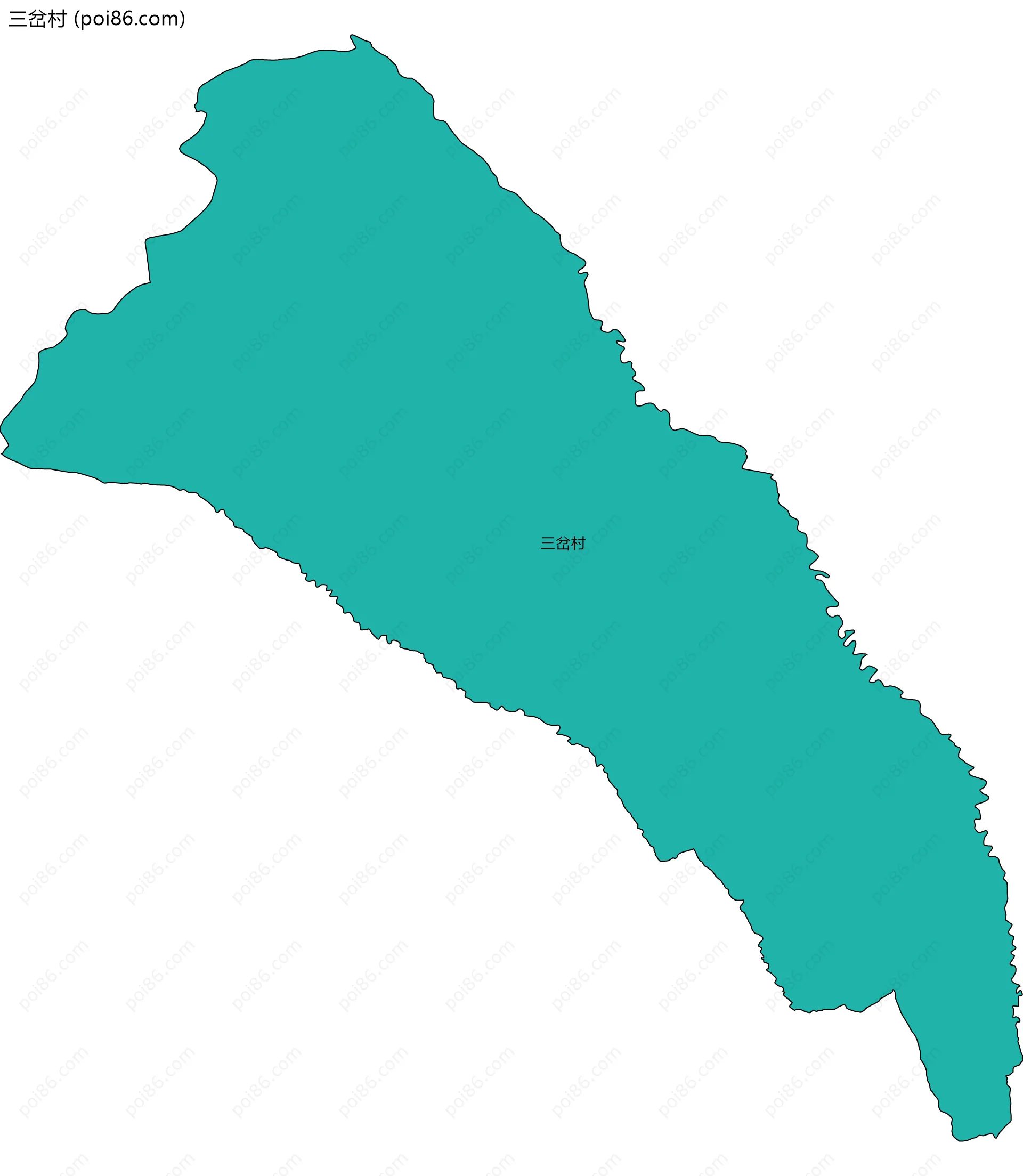 三岔村边界地图